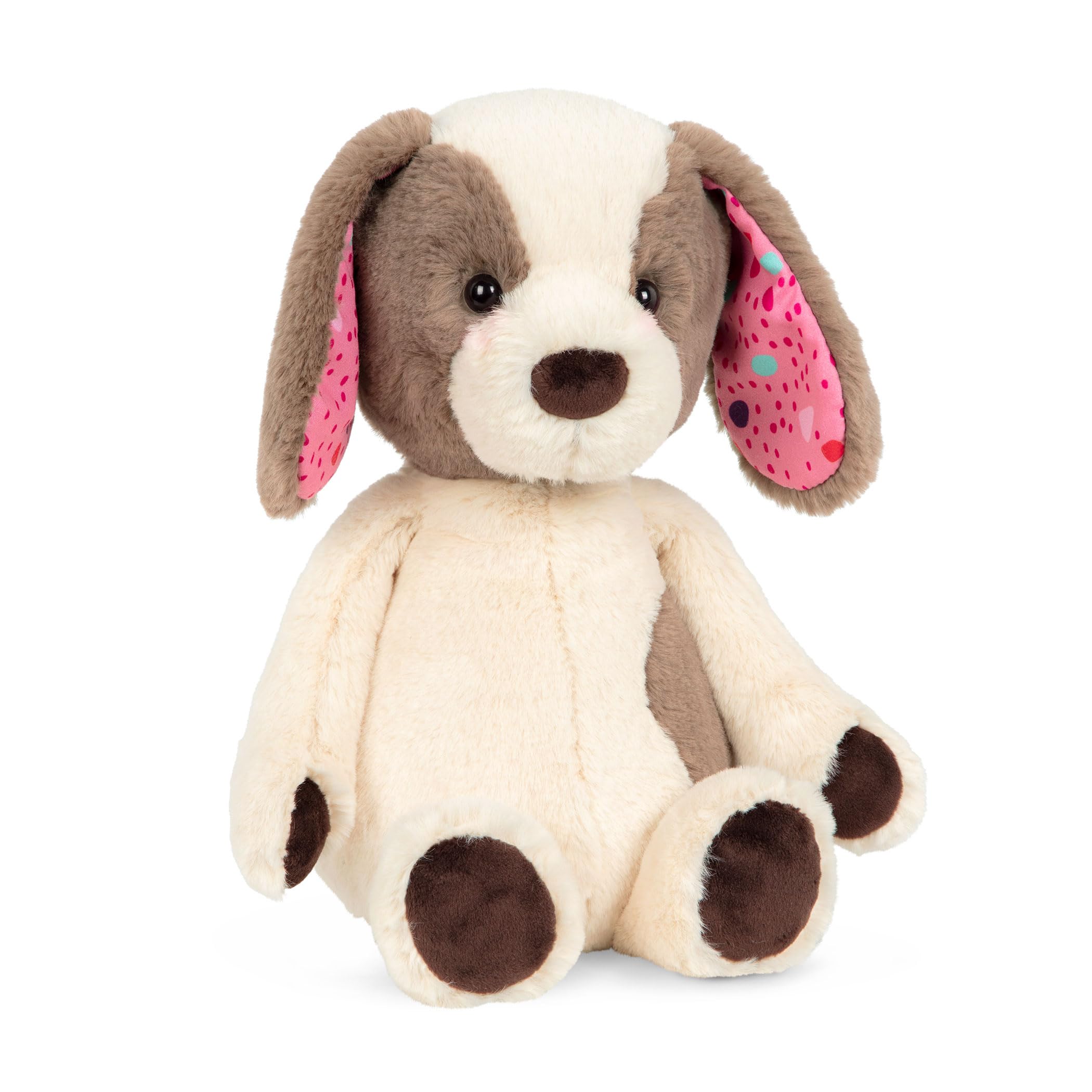 B. toys- B. softies-12" Plush Dog - Huggable Dog Stuffed Animal Toy – Soft & Cuddly Plush Puppy – Washable – Babies, Toddlers, Kids- Happy Hues- Cupcake Pup- 0 Months +