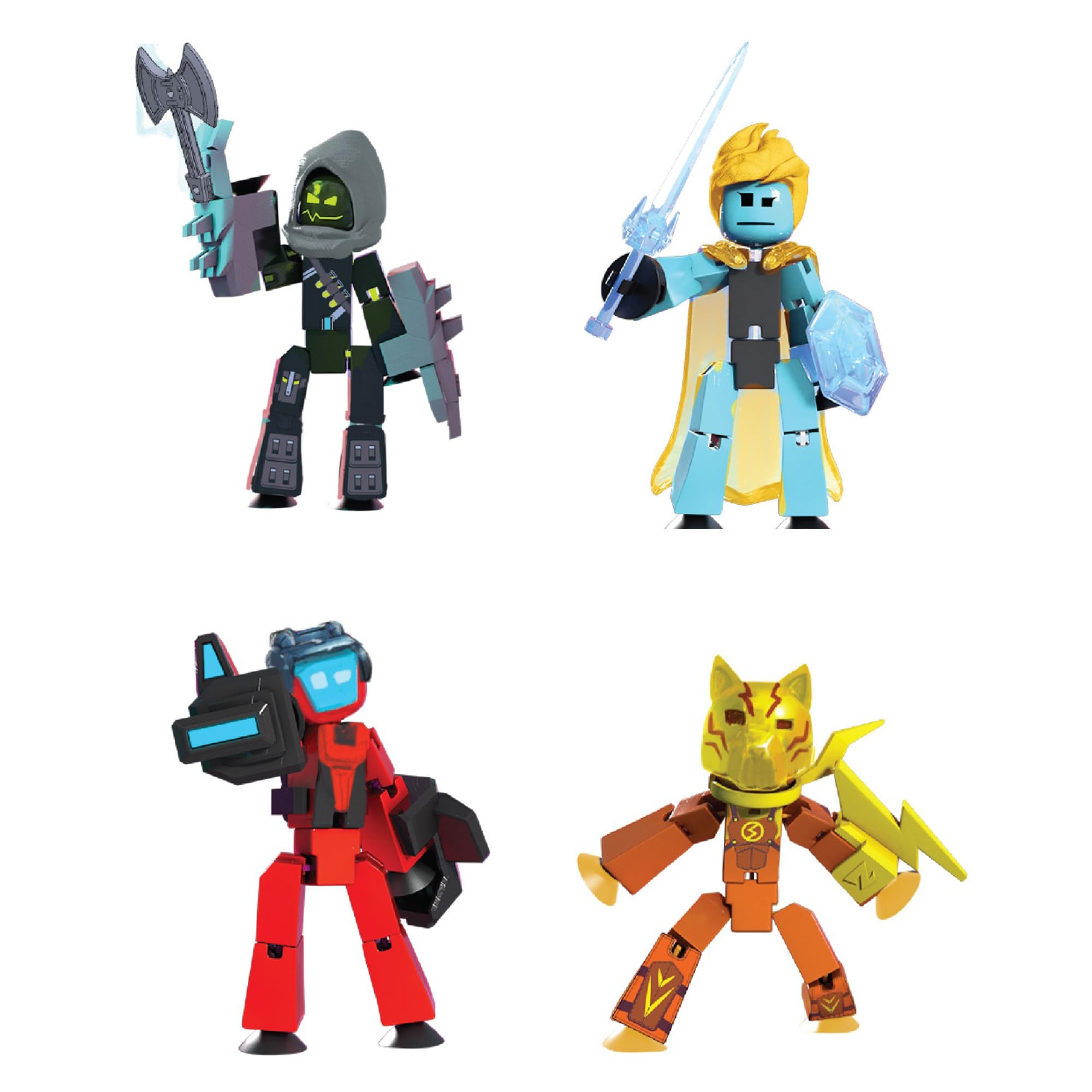 Zing StikBot Legendz Series 2 - Includes MERC, Doctor Nevermore, Bolt, Kallista - Collectible Action Figures and Accessories, Stop Motion Animation, Ages 4 and Up