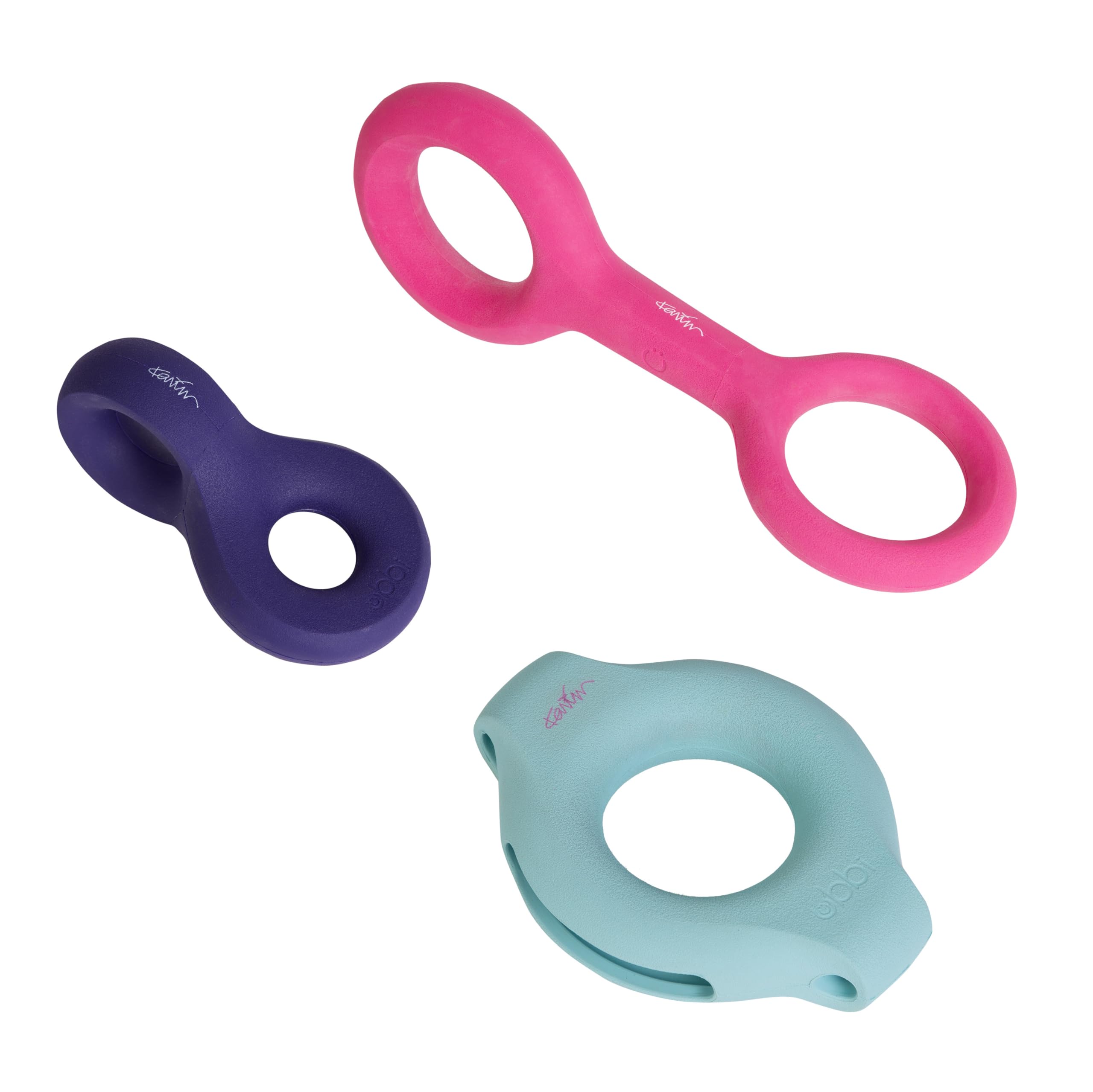 Ubbi Pet x Karim Rashid Collaboration, Pet Toy Set Includes Chomp, Kibbler and Tuggle Toy, Durable Natural Rubber Toys for Medium to Large Dog Breeds