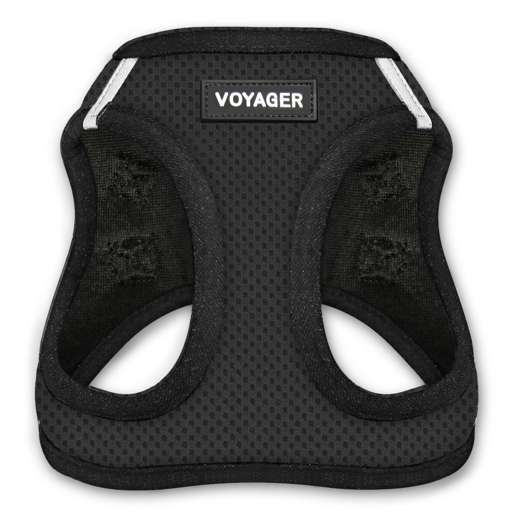 Voyager Step-in Air Dog Harness - All Weather Mesh Step in Vest Harness for Small Dogs by Best Pet Supplies - Black, Small