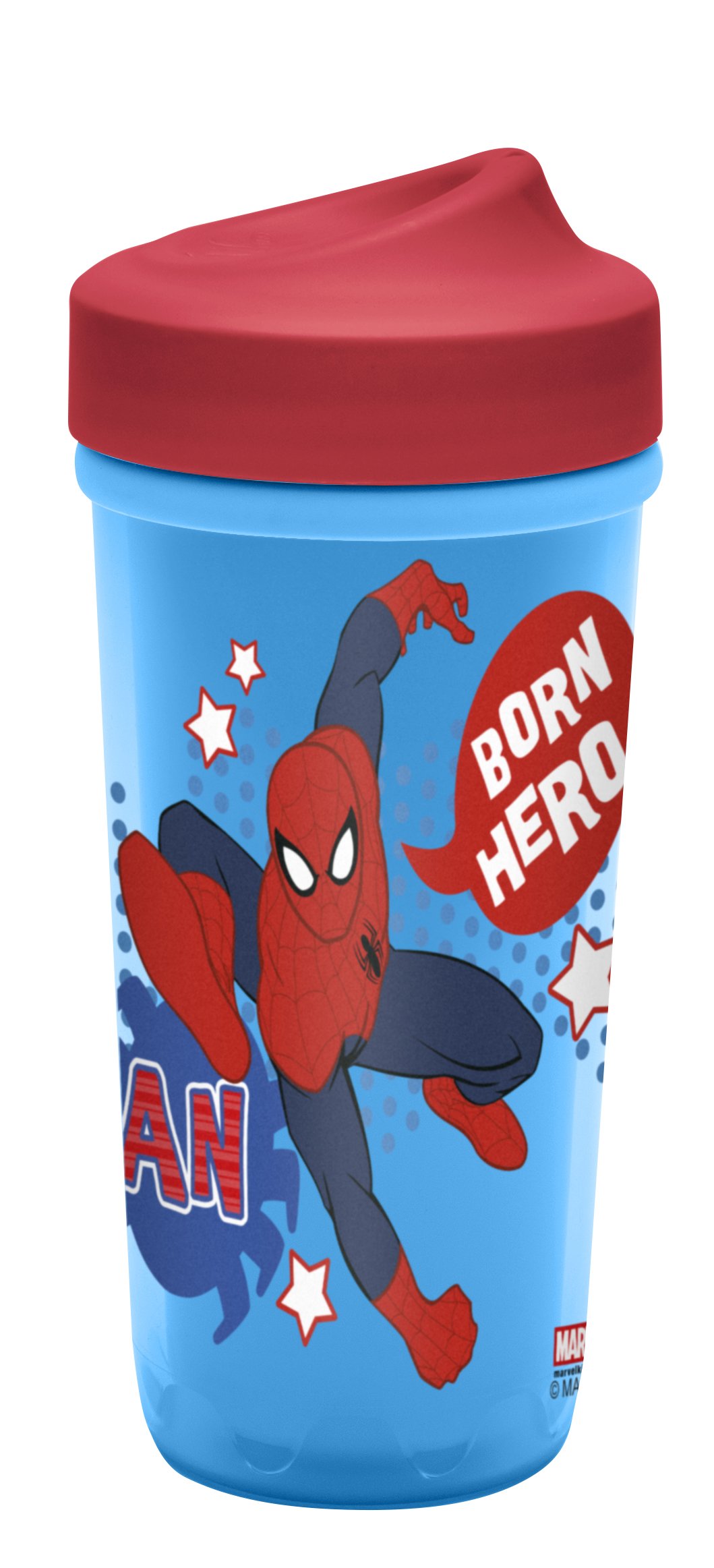 Zak! Designs Toddlerific Perfect Flo Toddler Cup with Ultimate Spiderman, Double Wall Insulated Construction and Adjustable Flow Technology, Break-Resistant and BPA-Free Plastic, 8.7oz.