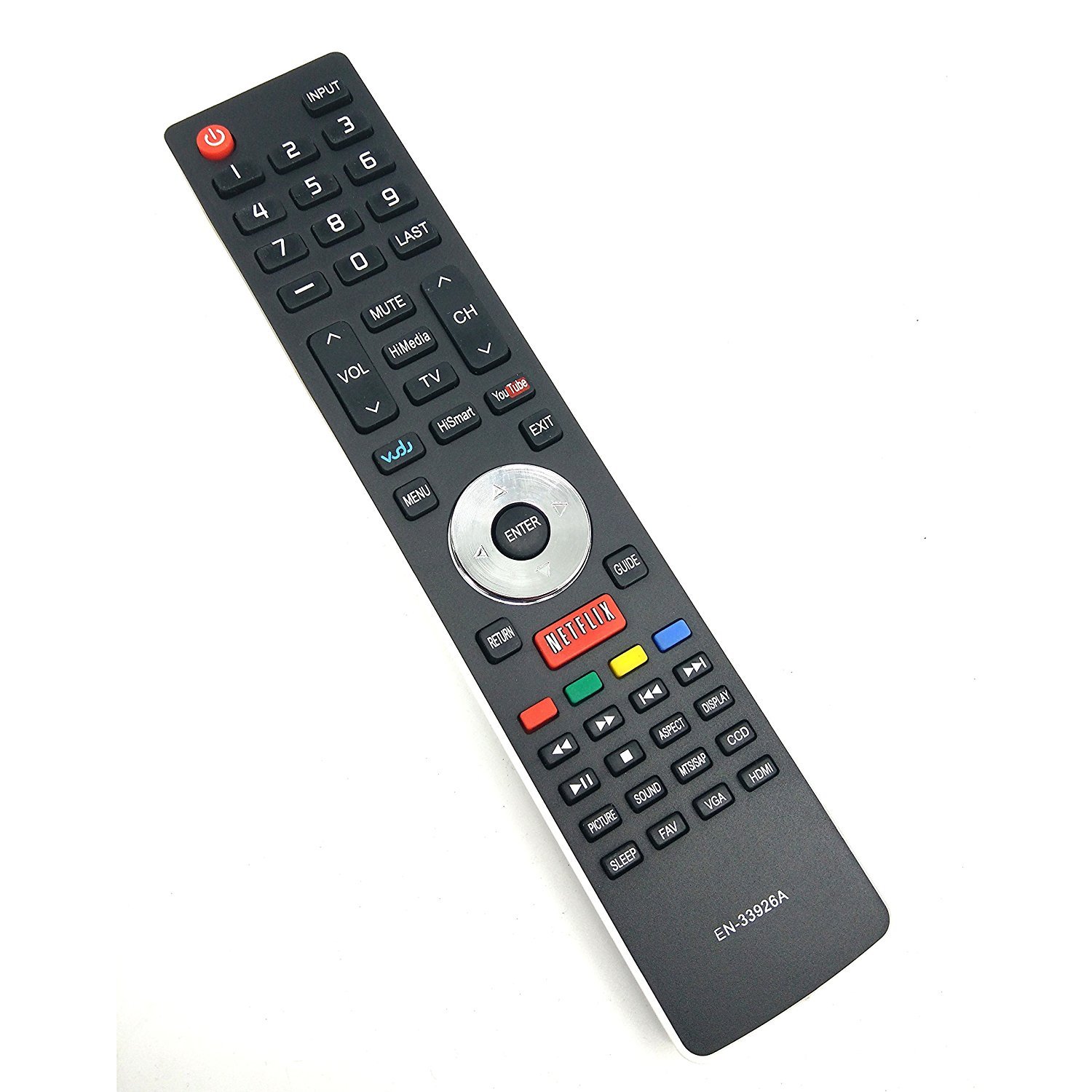 New UBay Remote EN-33926A for Hisense Smart TVs 32K20DW 32K20W 40K366WN 50K610GWN 55K610GWN 40H5 XV5849 32H5B 40H5B 48H5 50H5B 50H5G 50H5GB