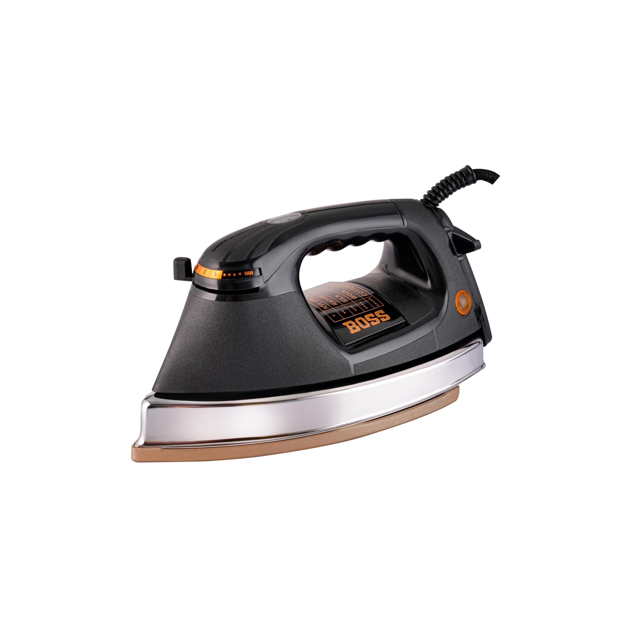 BOSS Nero Heavyweight 1000 watts Dry Iron, Non Stick Soleplate coating, double ISI safety