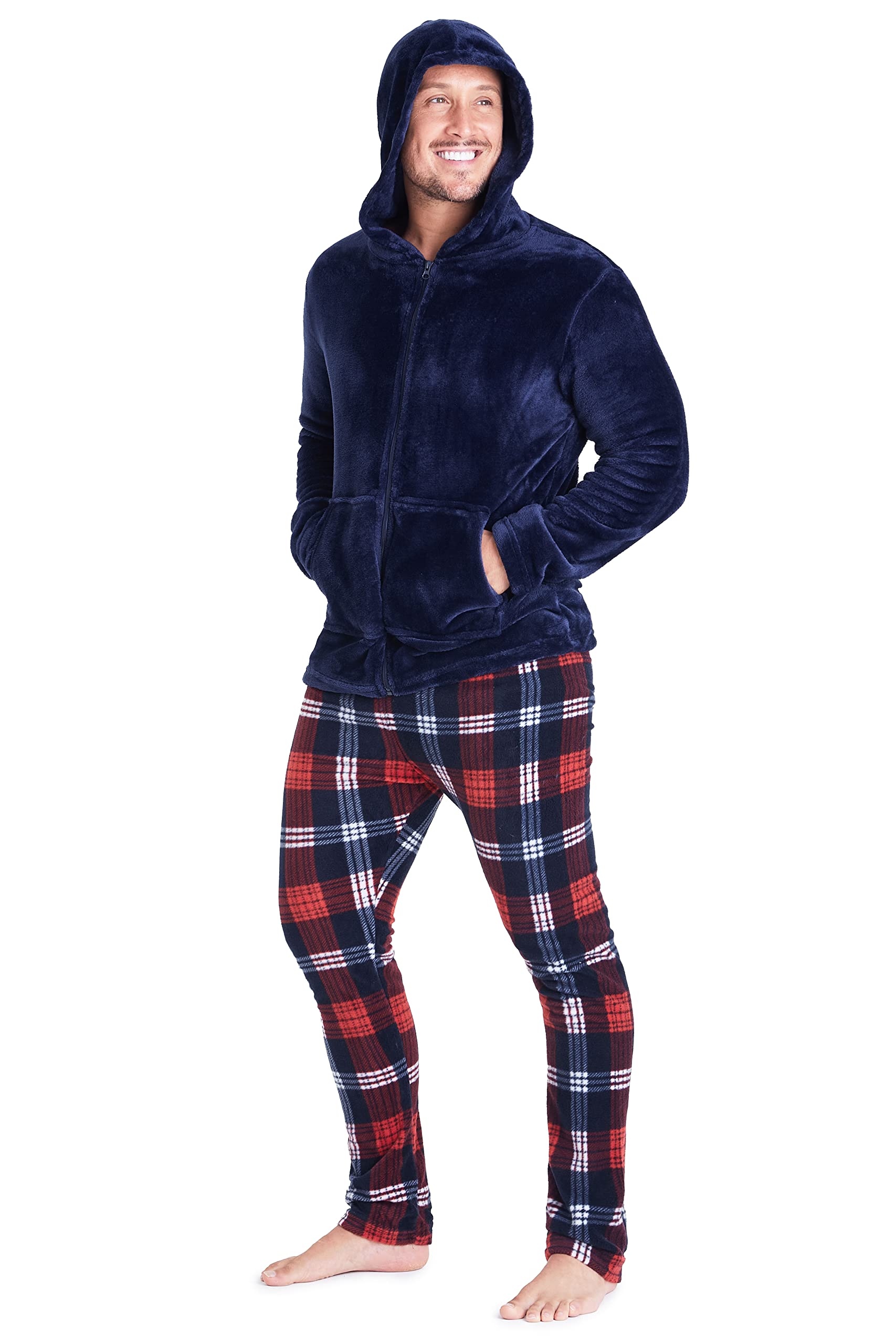 CityComfortMens Pyjamas, Fleece Mens Pjs, Slim Fit Warm Pyjamas for Men