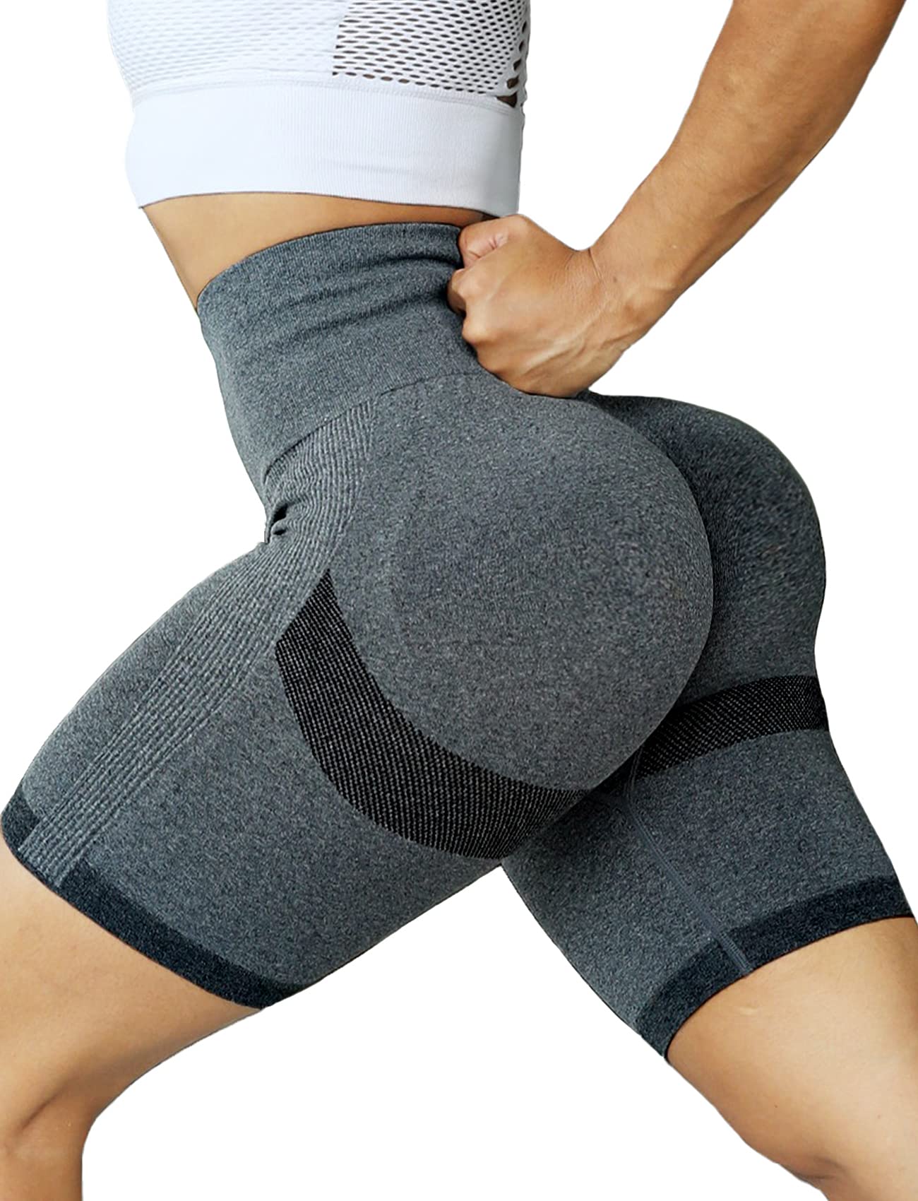 CROSS1946 Women Scrunch Yoga Hot Shorts Butt Lift High Waist Ruched Booty Sport Seamless Leggings