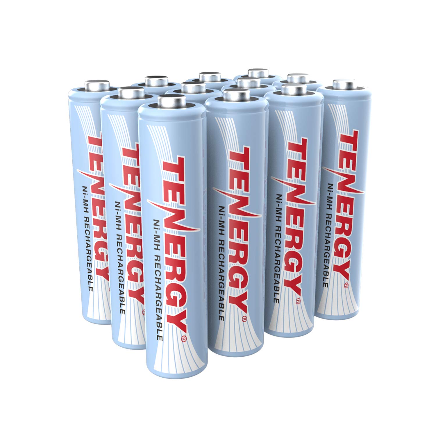 Tenergy AAA Rechargeable Battery, High Capacity 1000mAh NiMH AAA Battery, 1.2V Triple A Batteries, 12-Pack