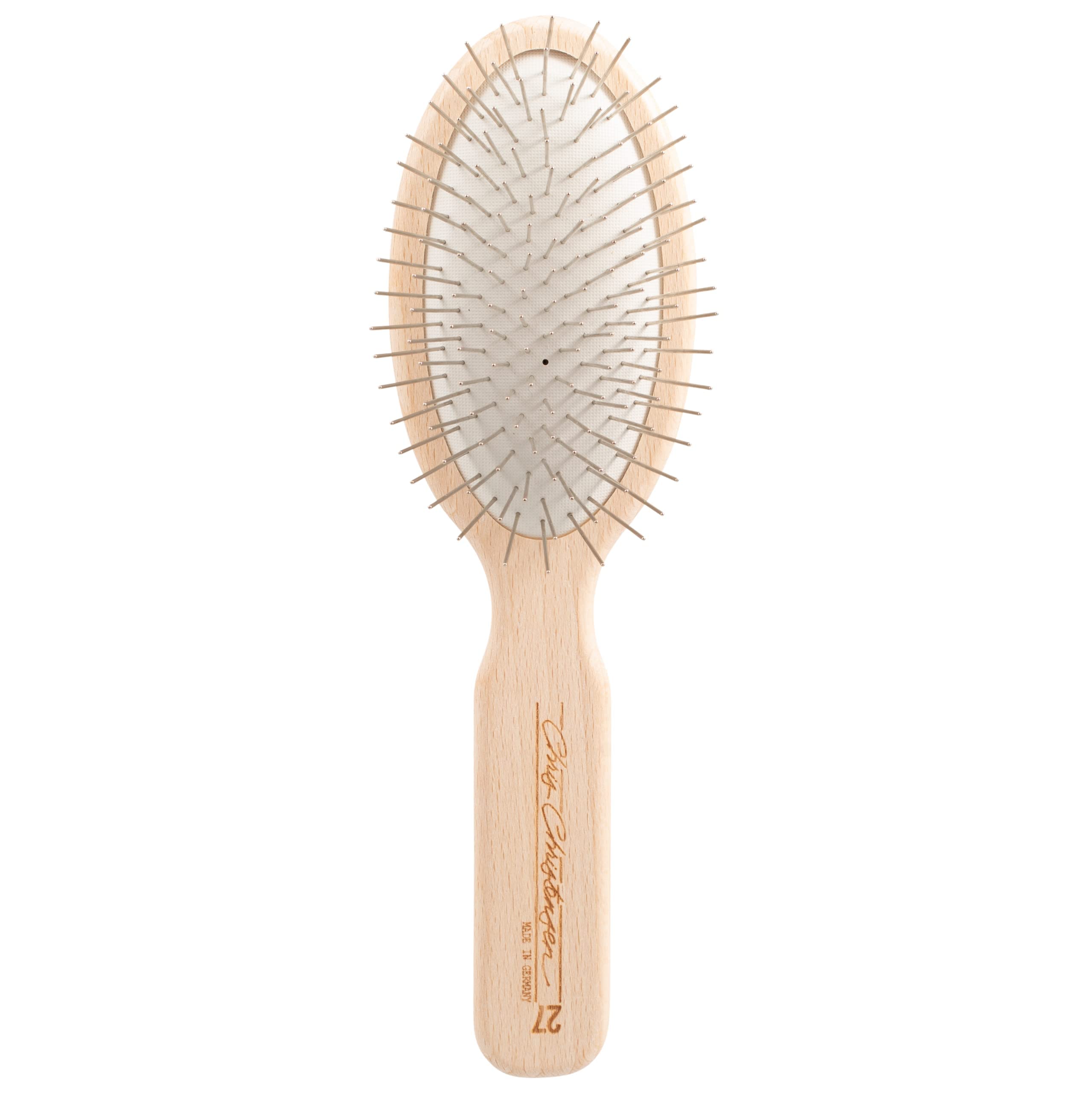 Chris ChristensenDog Brush, 27 mm Oval Pin Brush, Original Series, Groom Like a Professional, Stainless Steel Pins, Lightweight Beech Wood Body, Ground and Polished Tips