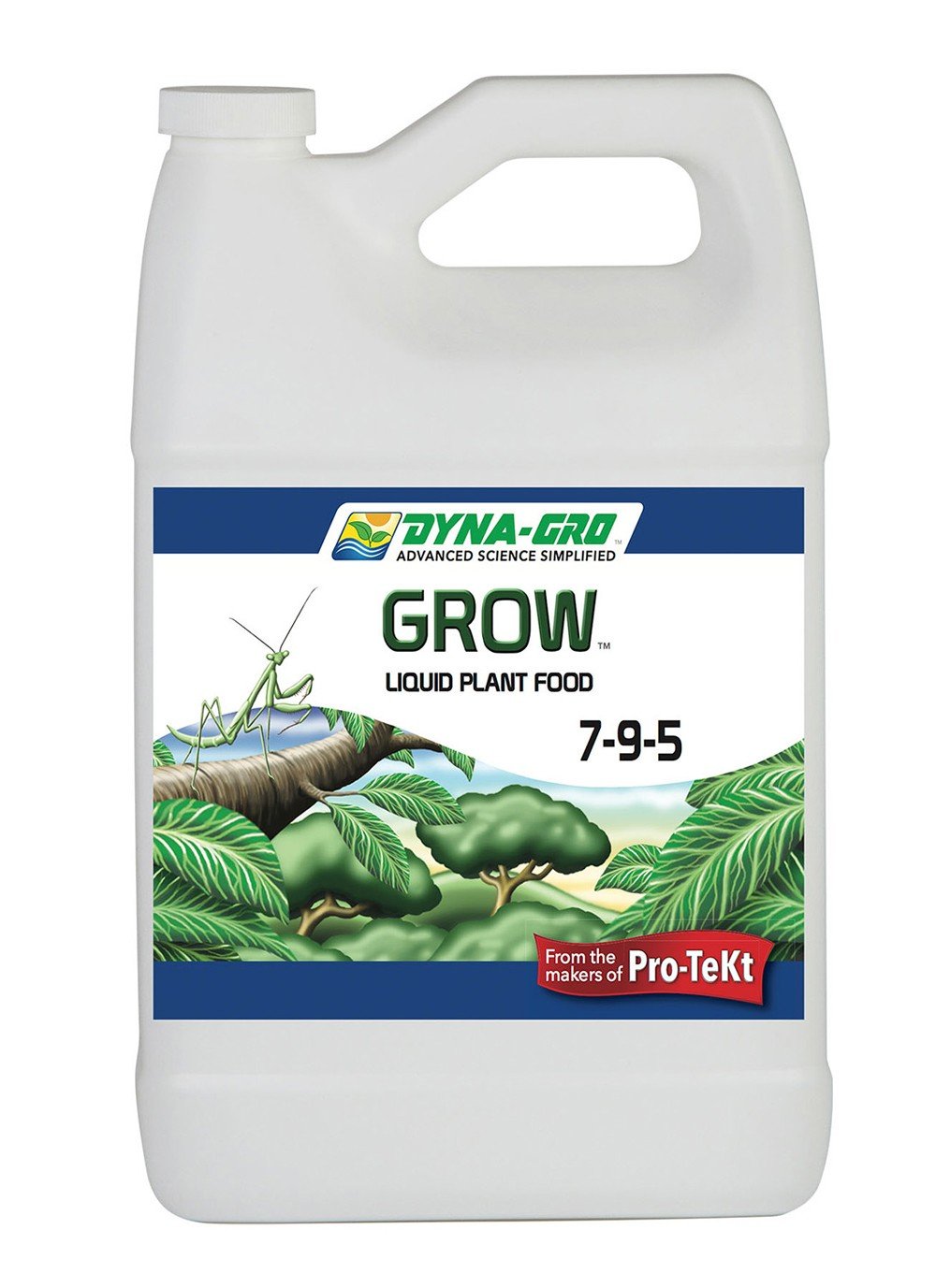 Dyna-Gro GRO-100 Grow 7-9-5 Liquid Plant Food, 1 gal, White