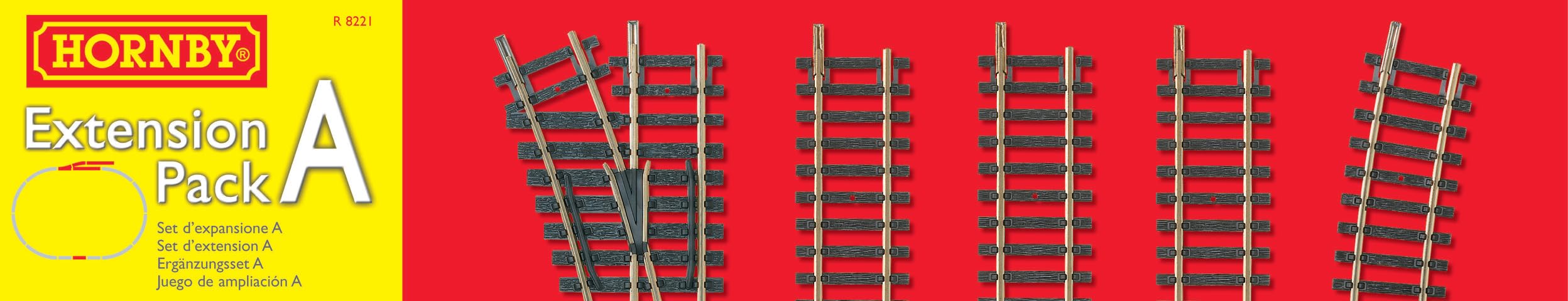 Hornby R8221 00 Gauge Track Extension Pack A