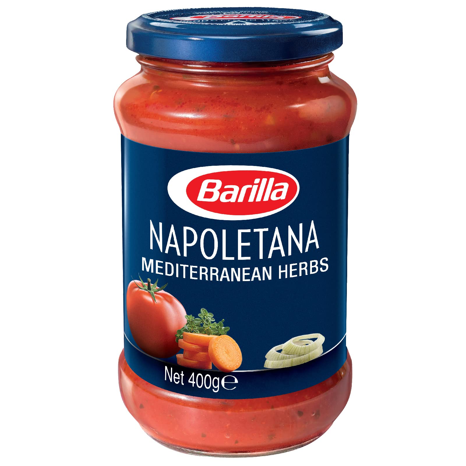 Barilla Pasta Sauce - Napoletana 400 gm, Non - GMO Project Verified, Vegan, Gluten free, No added Colour or Presevatives