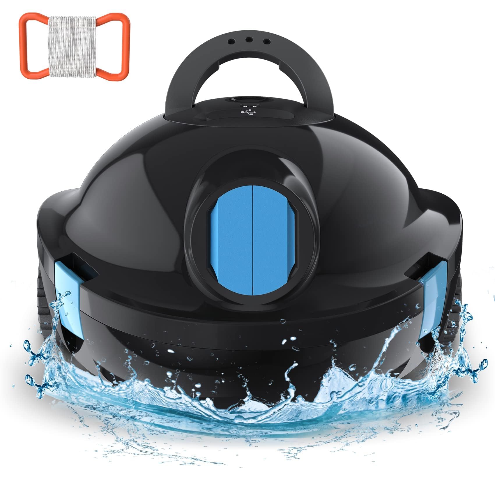 INSE Y10 Cordless Robotic Pool Cleaner, Automatic Pool Vacuum, 90 Mins Runtime, Self-Parking, Powerful & Lightweight, IPX8 Waterproof, Ideal for Flat Above/In-Ground Pool up to 1100 Sq.Ft