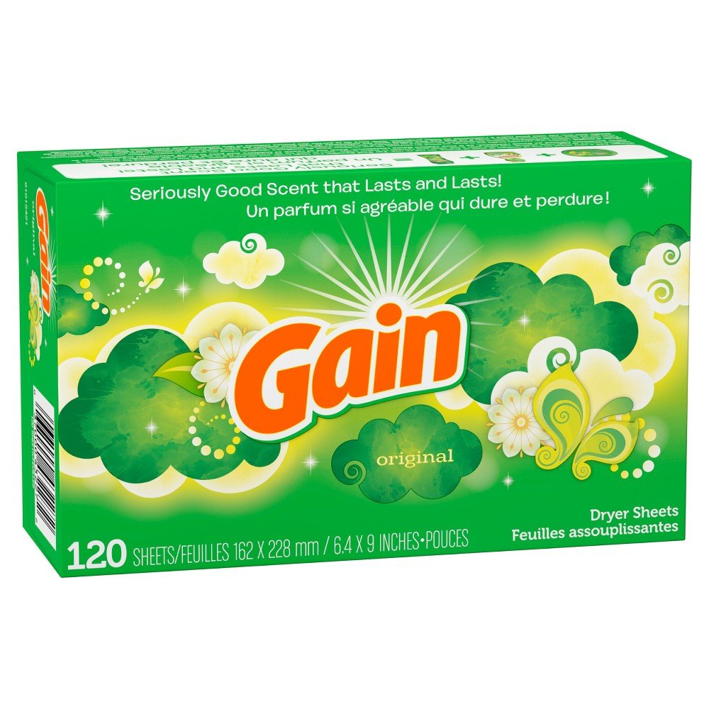 Gain Original Dryer Sheets, 120 Count