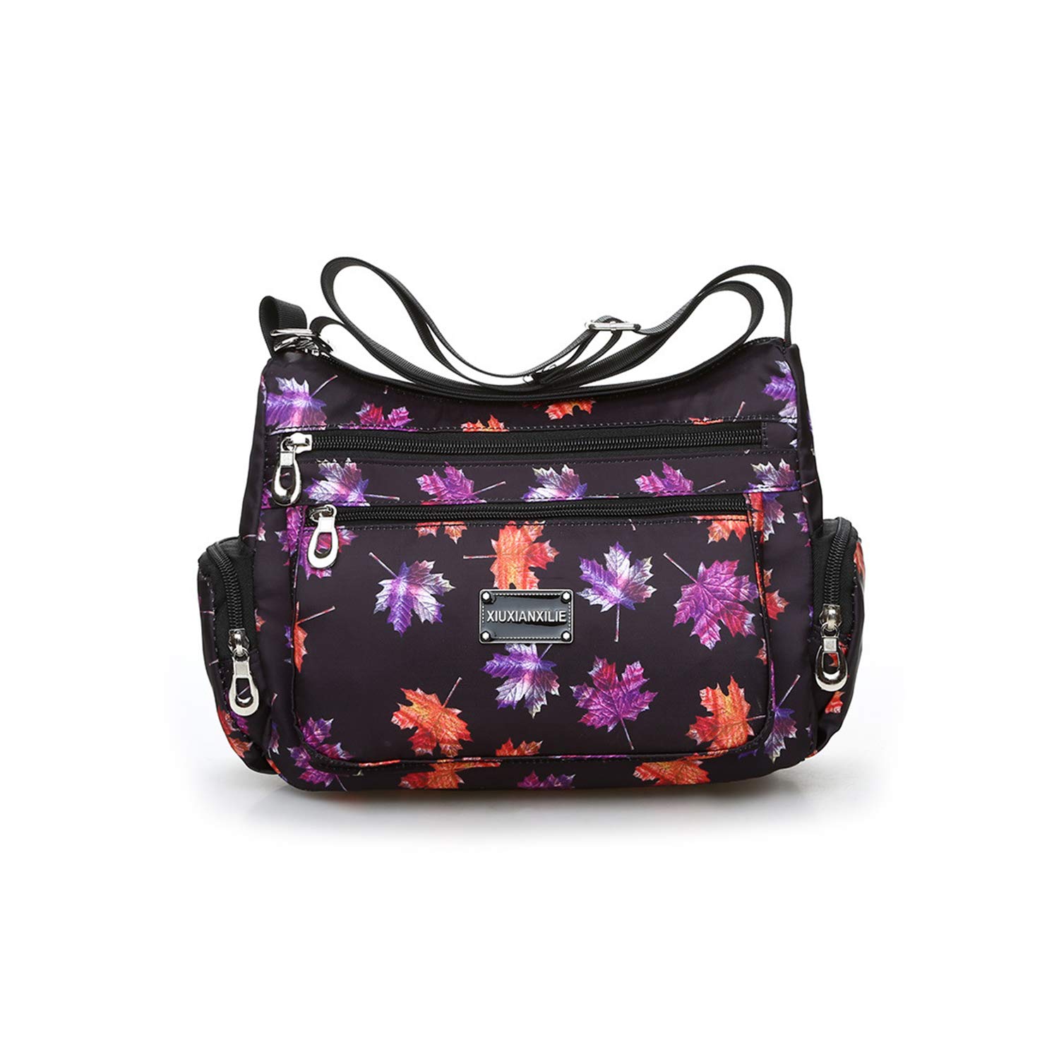 NOTAG Crossbody Bags for Women Nylon Shoulder Bag Floral Multi-Pocket Purses and Handbags