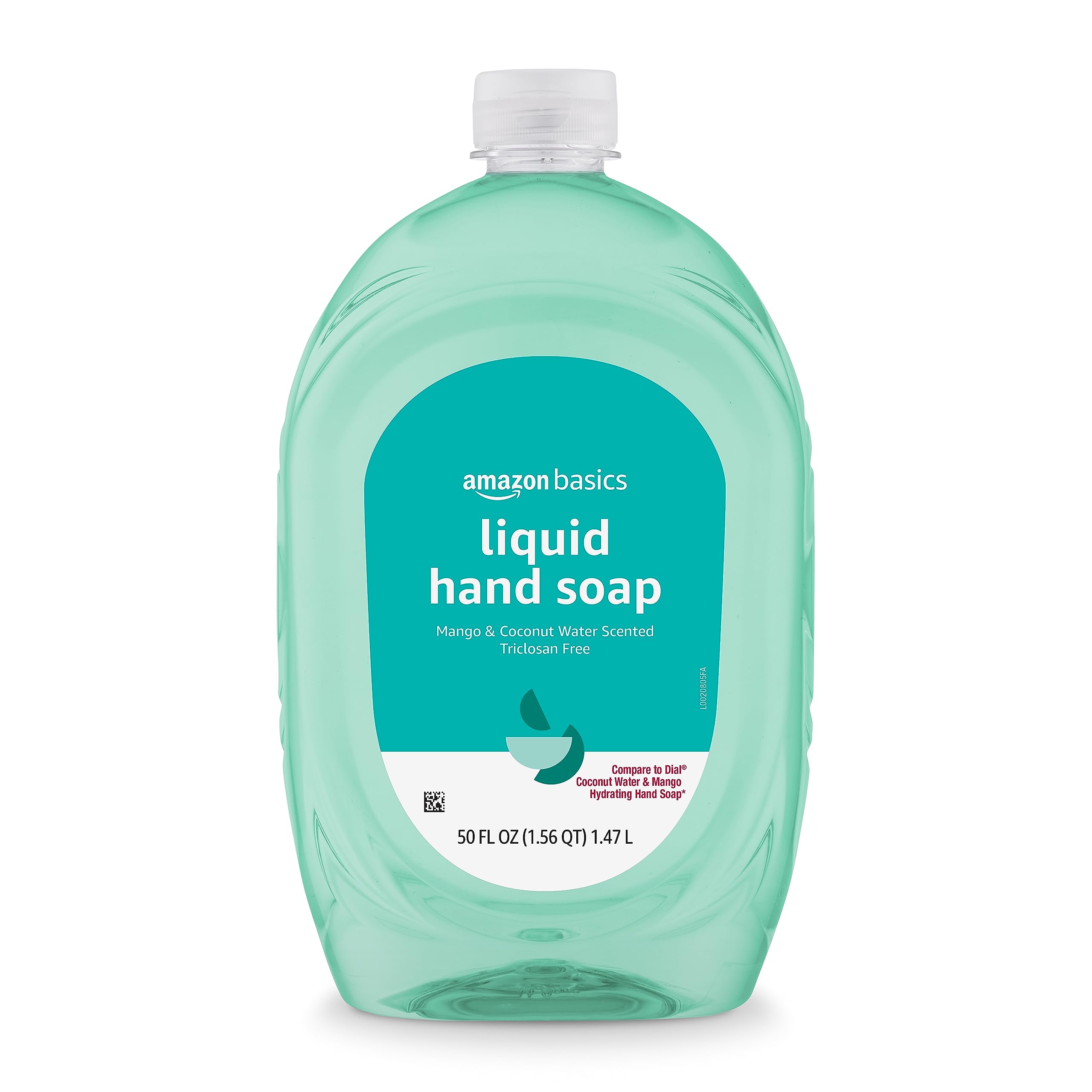 Amazon Basics Liquid Hand Soap Refill, Mango and Coconut Water Scent, Triclosan-Free, 50 Fl Oz (Pack of 1) (Previously Solimo)