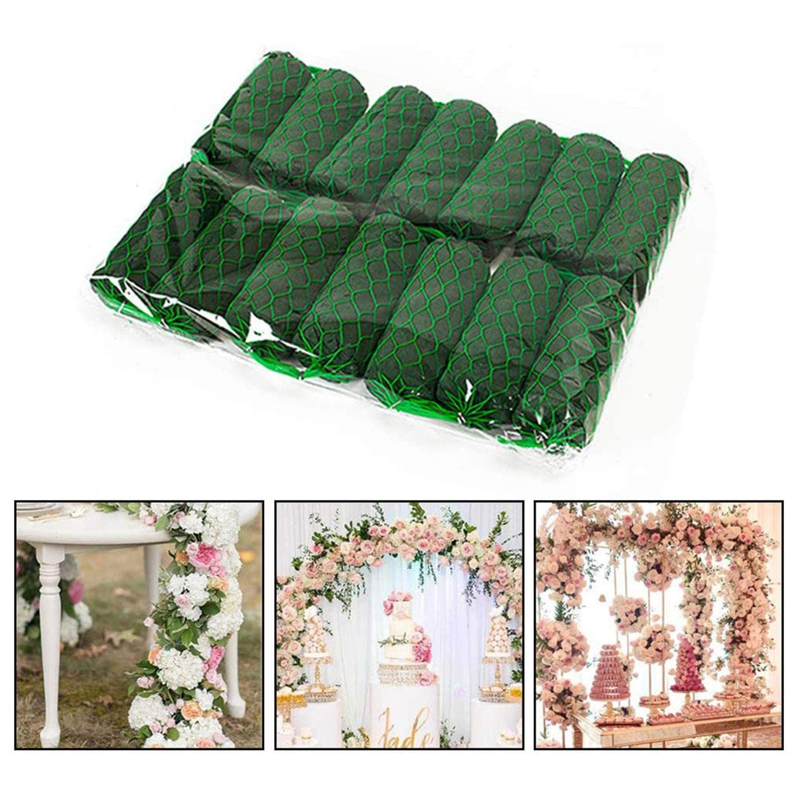 Flowers Wet Foam Wreath, Absorbent Flower Stand Arches Tabletop Flower Arrangement Material Floral Craft Wet Foam For Home Garden Florist Wedding Decorations 14 Pieces