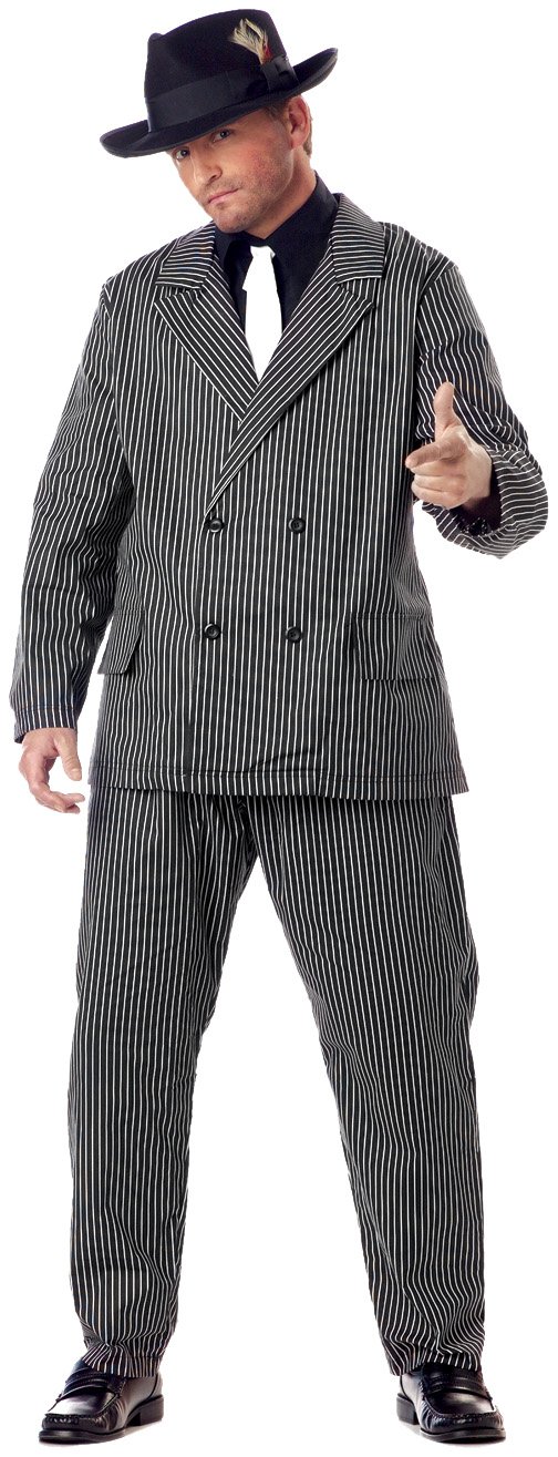 California Costumes Men's Plus Size-Gangster Costume