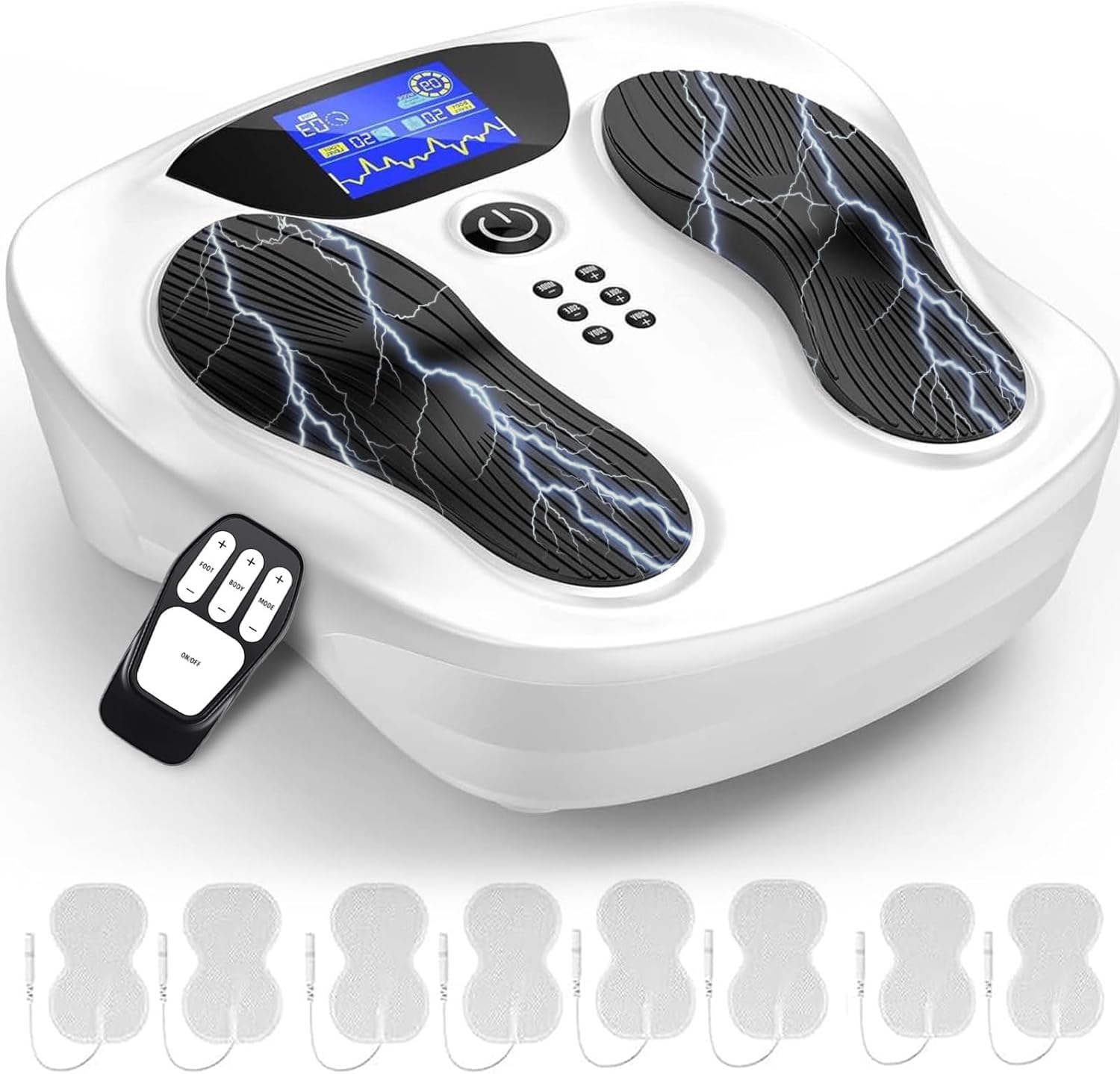 Creliver EMS Foot Stimulator Pro 2, EMS Foot Massager for Neuropathy Feet with TENS Pads, TENS Neuropathy Foot Massager for Circulation, Pain Relief, Plantar Fasciitis, 99 Levels, FSA HSA Eligible