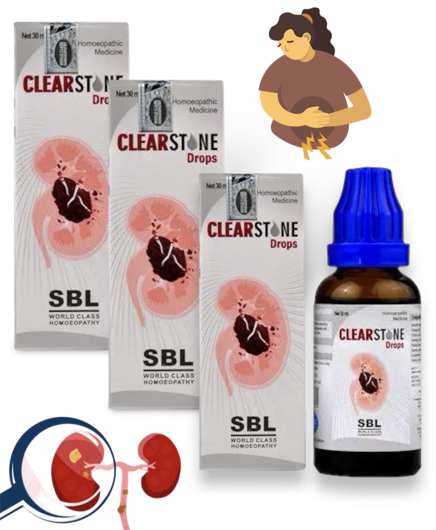 SBL Clearstone Drops Sbl - STONE_Care Drops (30ml X 3 Bottles) - 90 DAYS PACK