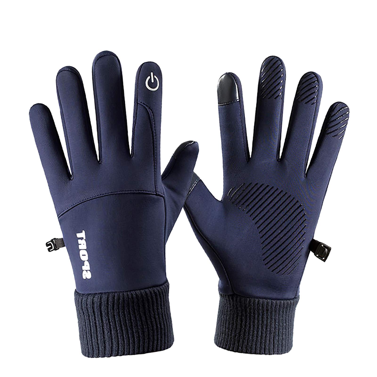 Clicitina Winter Climbing Gloves Skidproof Waterproof Warm Screen with Velvet Winter Camping & Hiking Stealth Angel