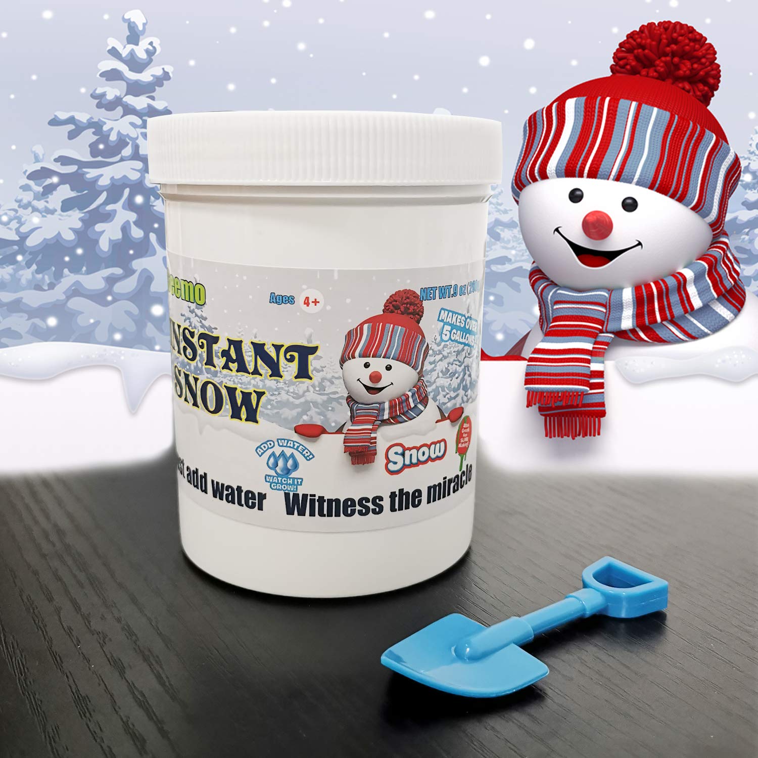 Seemo Instant Snow Powder 9 oz Artificial Snow for Christmas Tree Decoration and New year，Fake Snow Decoration Village Displays Holiday Winter Crafts Snow Play Cloud Slime Large Packing