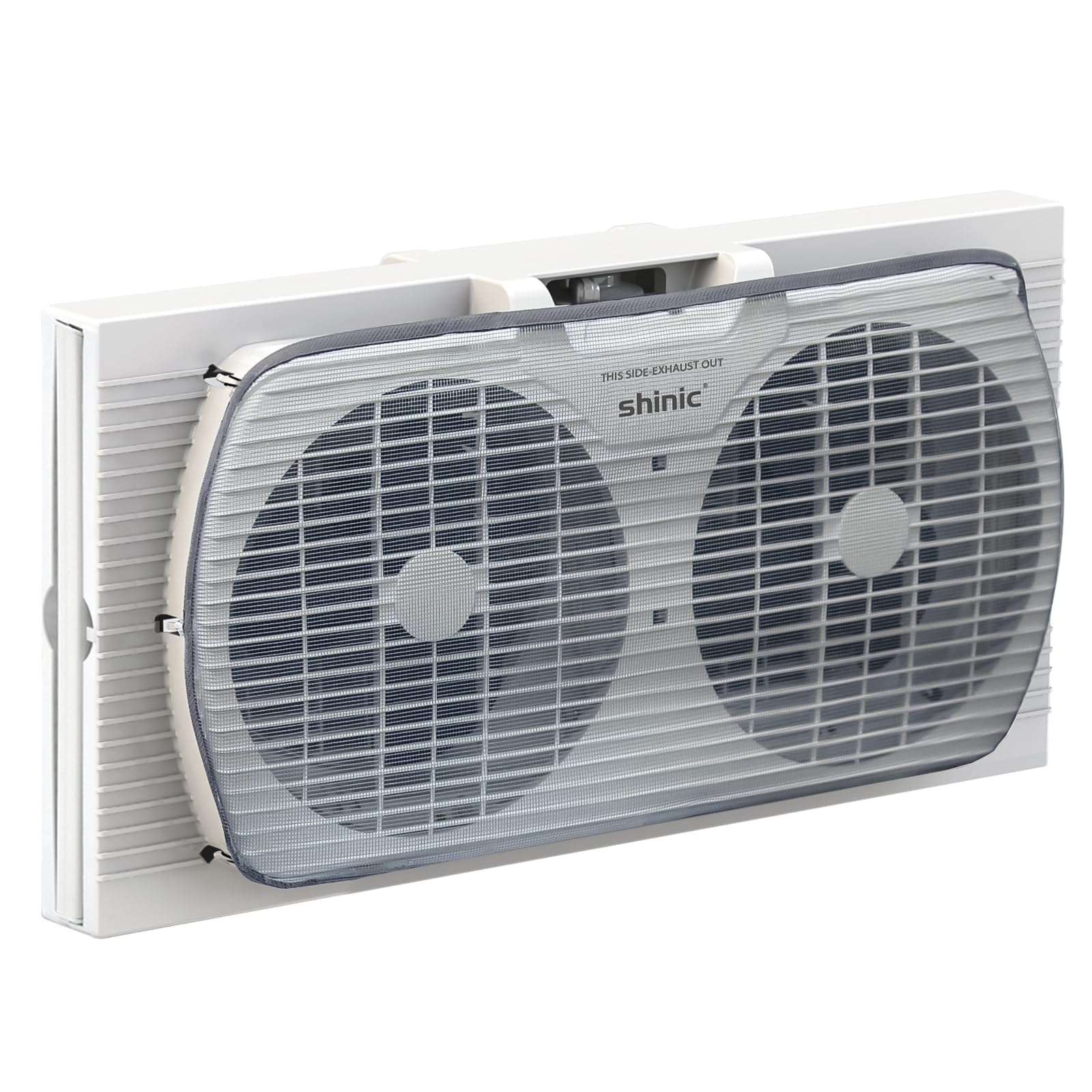 shinic Small Window Fan, Quiet Mode, 2 Speed Settings,with Auto-locking Expenders and Removable Bug Screen, ETL Listed, Small Window Fan Fits Window Width 22"-33"