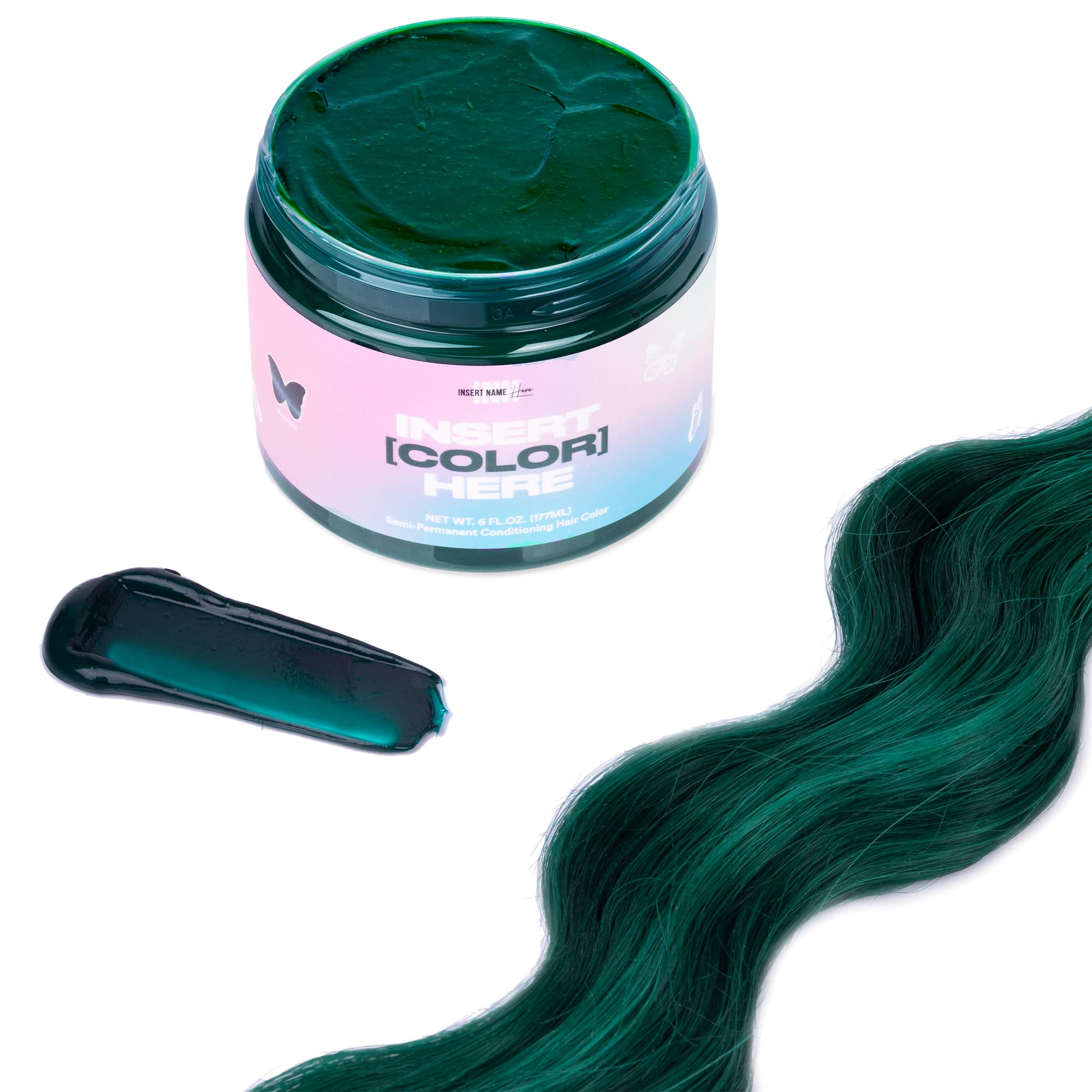 INHSemi Permanent Hair Color | Color Depositing Conditioner | Emerald Green Hair Dye | No Bleach & No Peroxide Temporary Tint for Women & Men | Vegan, Ammonia Free, & Sulfate Free | Ready to Use, 6oz