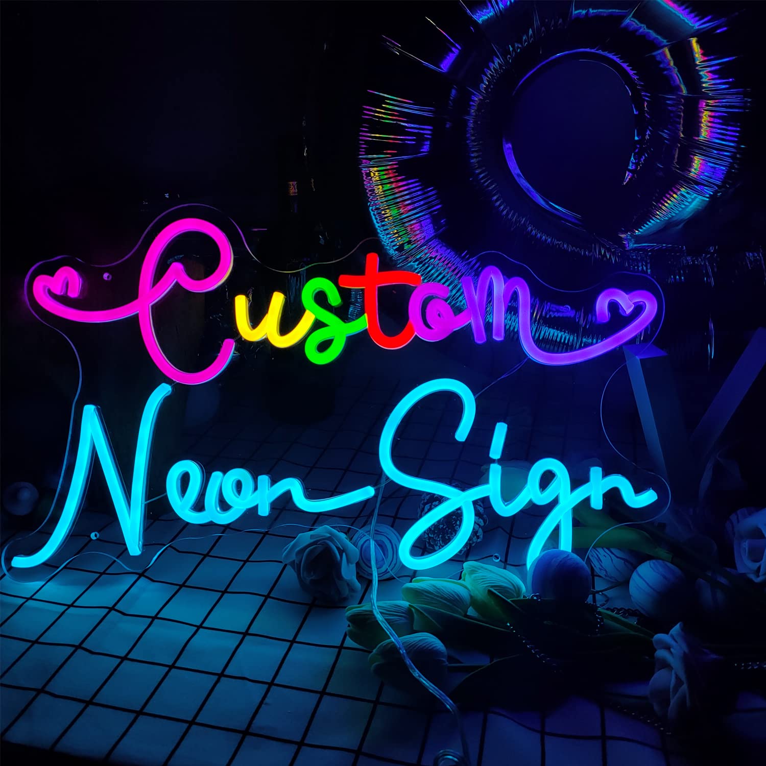 Custom Neon Signs, Personalized Professional Handmade Dimmable LED Neon Sign for Weddings, Parties, Room Wall, Birthday Gifts for Women, commemorative gifts, Bar, Shop, Live Streaming, Beauty, and Nail Studio Decor