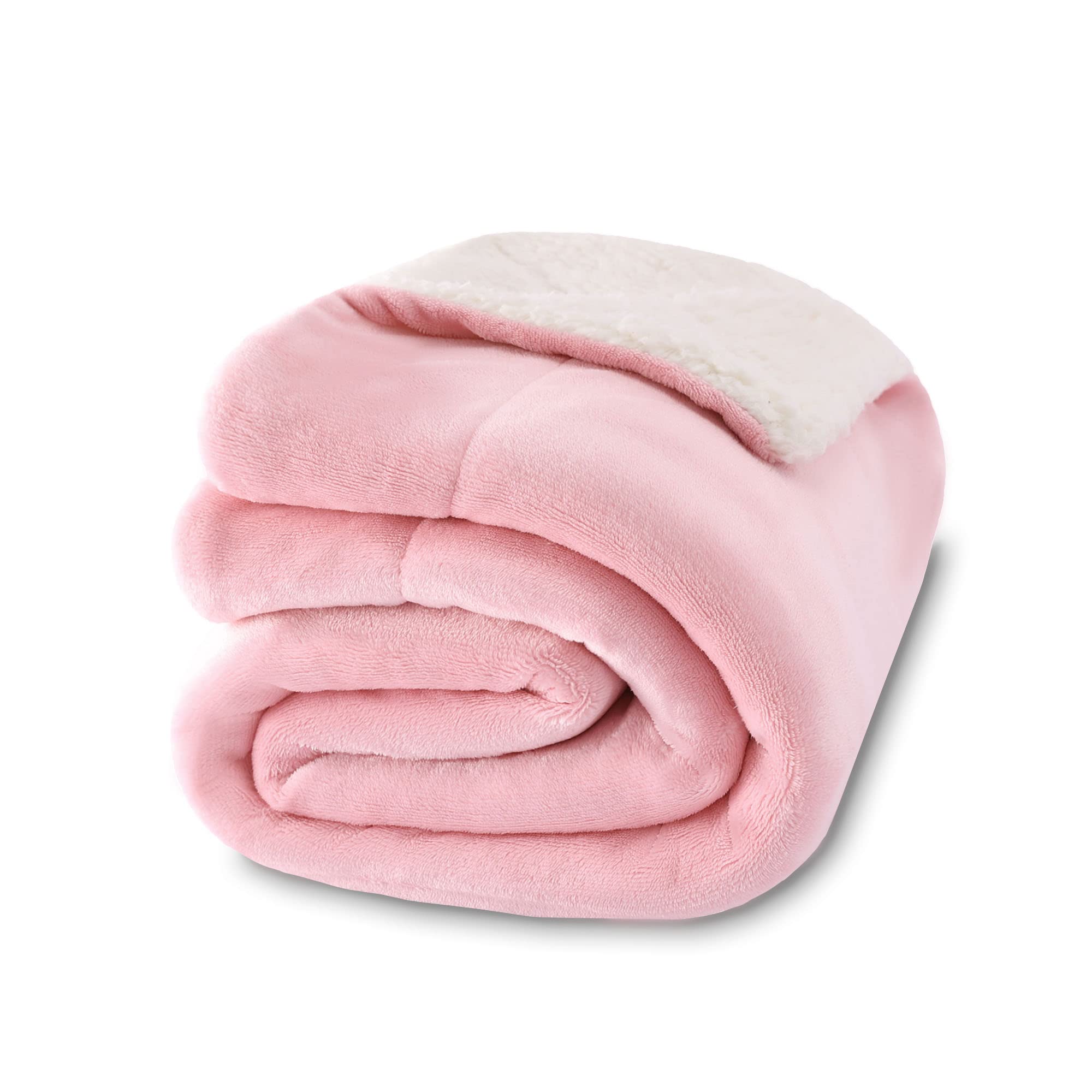 NANPIPER Baby Sherpa Blanket,Warm Toddler Throw Blanket,Soft Newborn Fleece Blanket for Winter (Pink,30x40 inches)