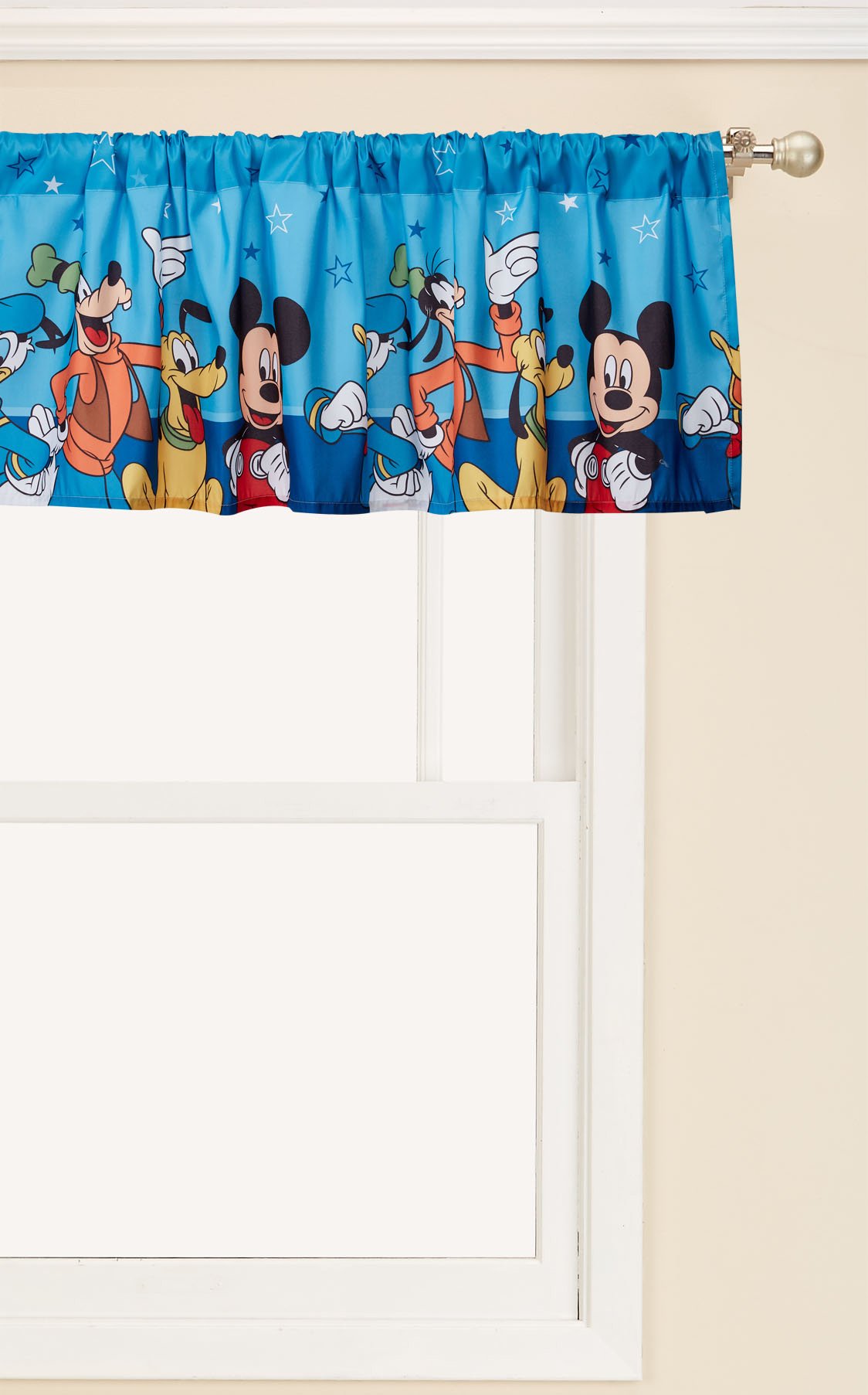 Disney Mickey Mouse Playground Pals Window Valance, Blue