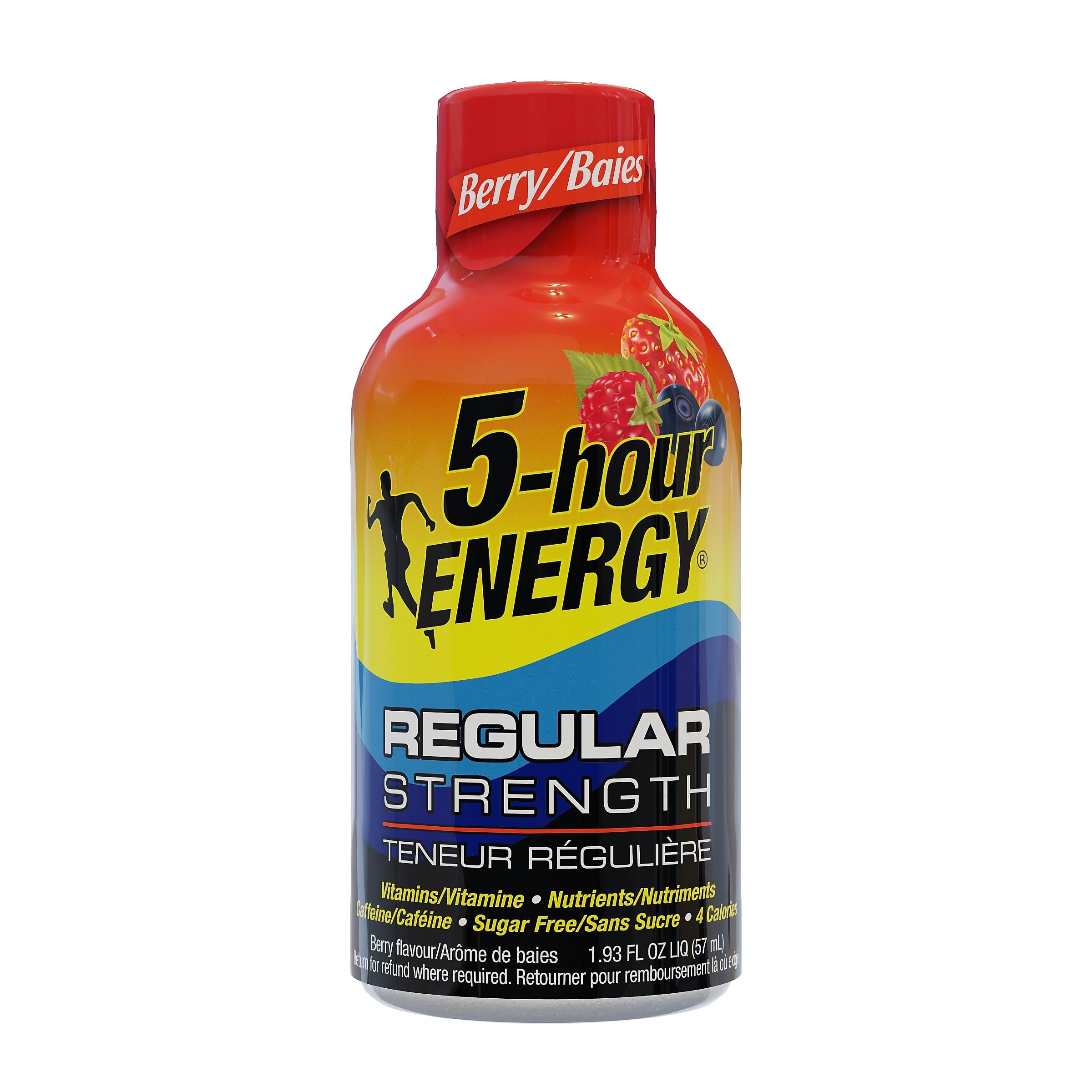 5-Hour Energy Shot Regular Strength Berry! - 1.93oz - 12 Bottles!