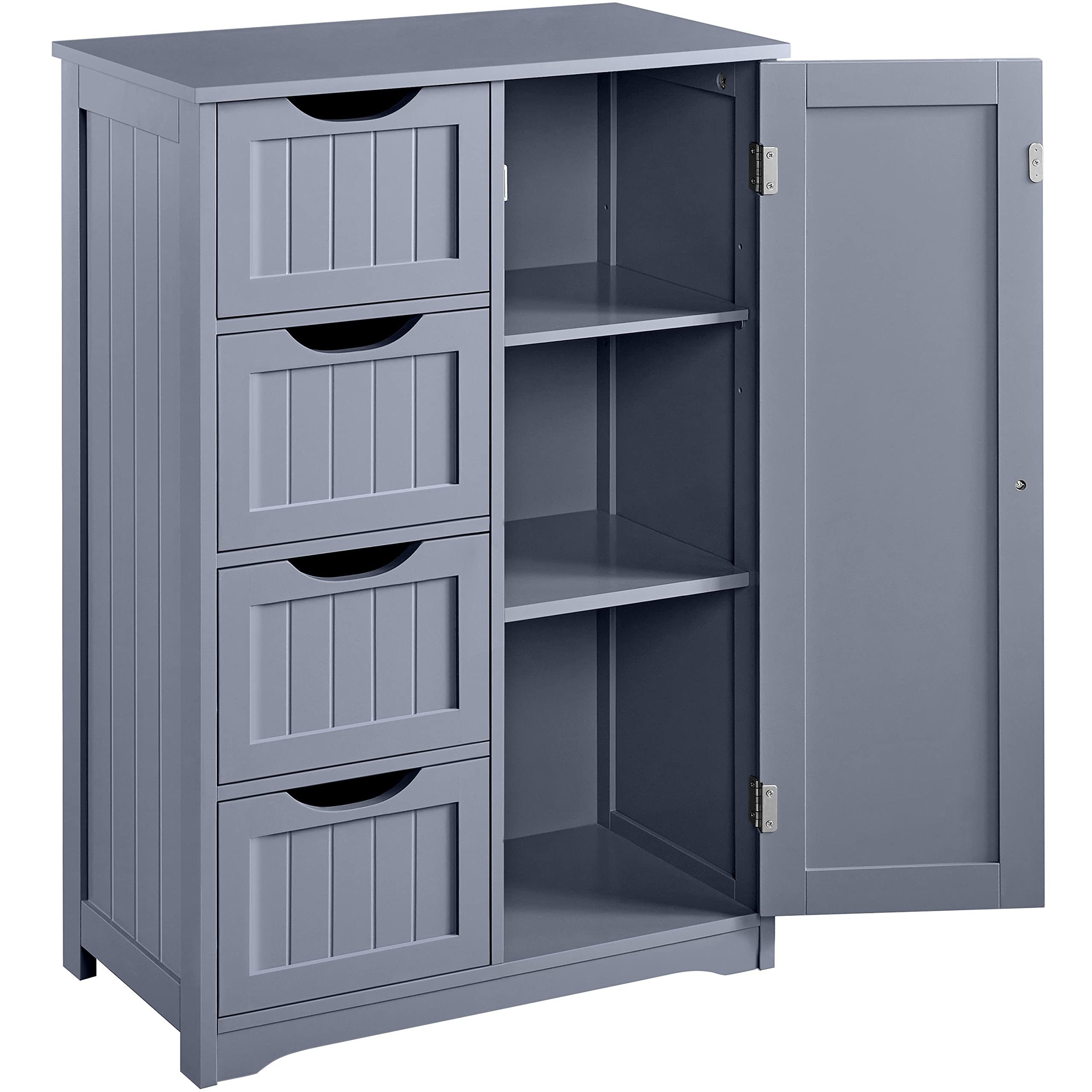 costoffs Kitchen Bathroom Cabinet Modern Storage Unit Free Standing Sideboard Gray