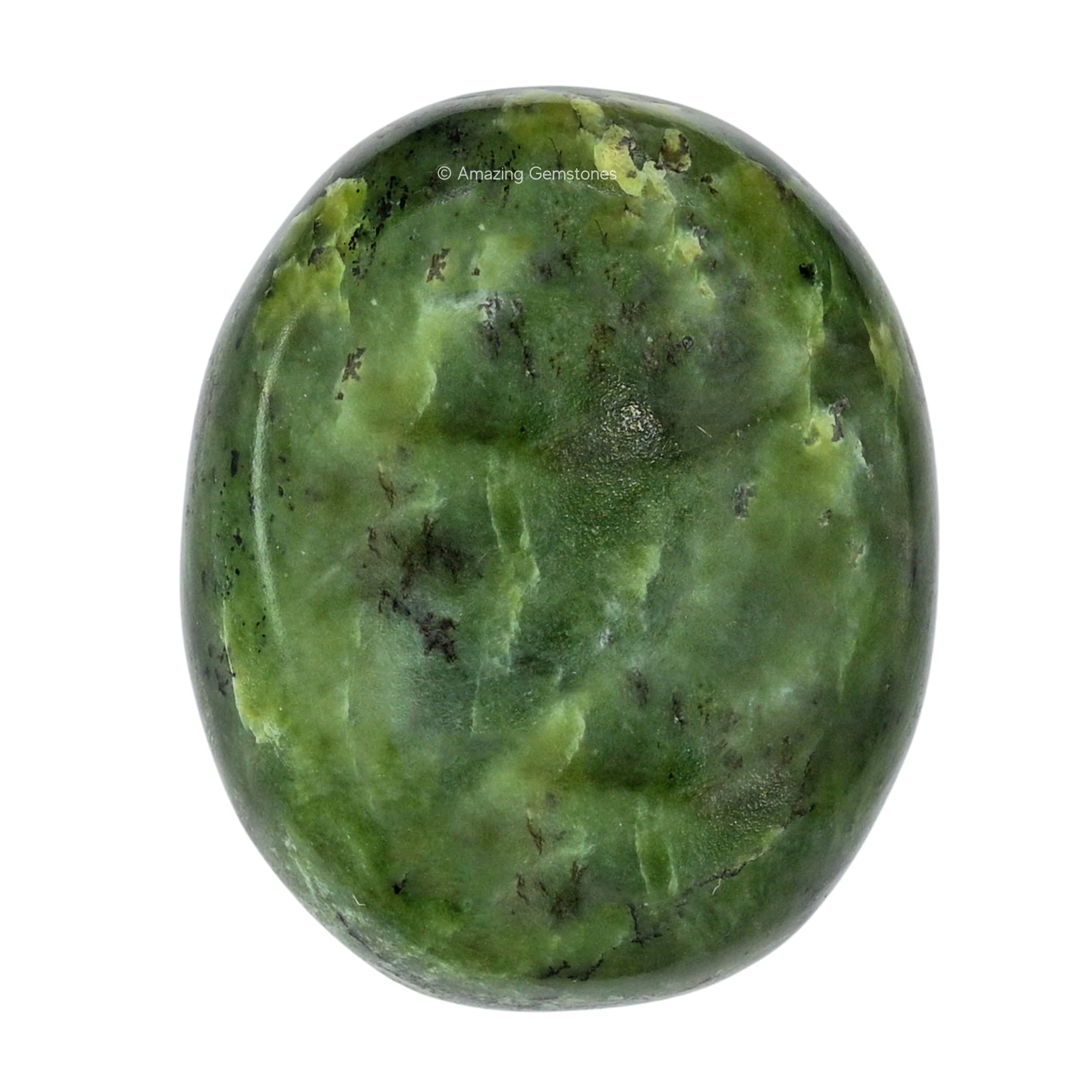 Nephrite Green Jade Crystals and Healing Stones - Large Palm Stone Crystals Piedra - Crystal for Good Luck, Positive Energy, Meditation - Unique Stocking Stuffers and Birthday Gifts for Women, Men