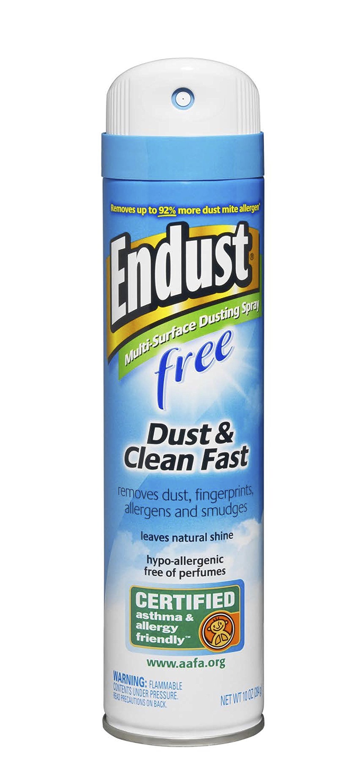 Endust Fragrance Free Hypo-Allergenic Dusting and Cleaning Spray, Hypo-allergenic, Fragrance Free, No Flavor, 10 Fl Oz