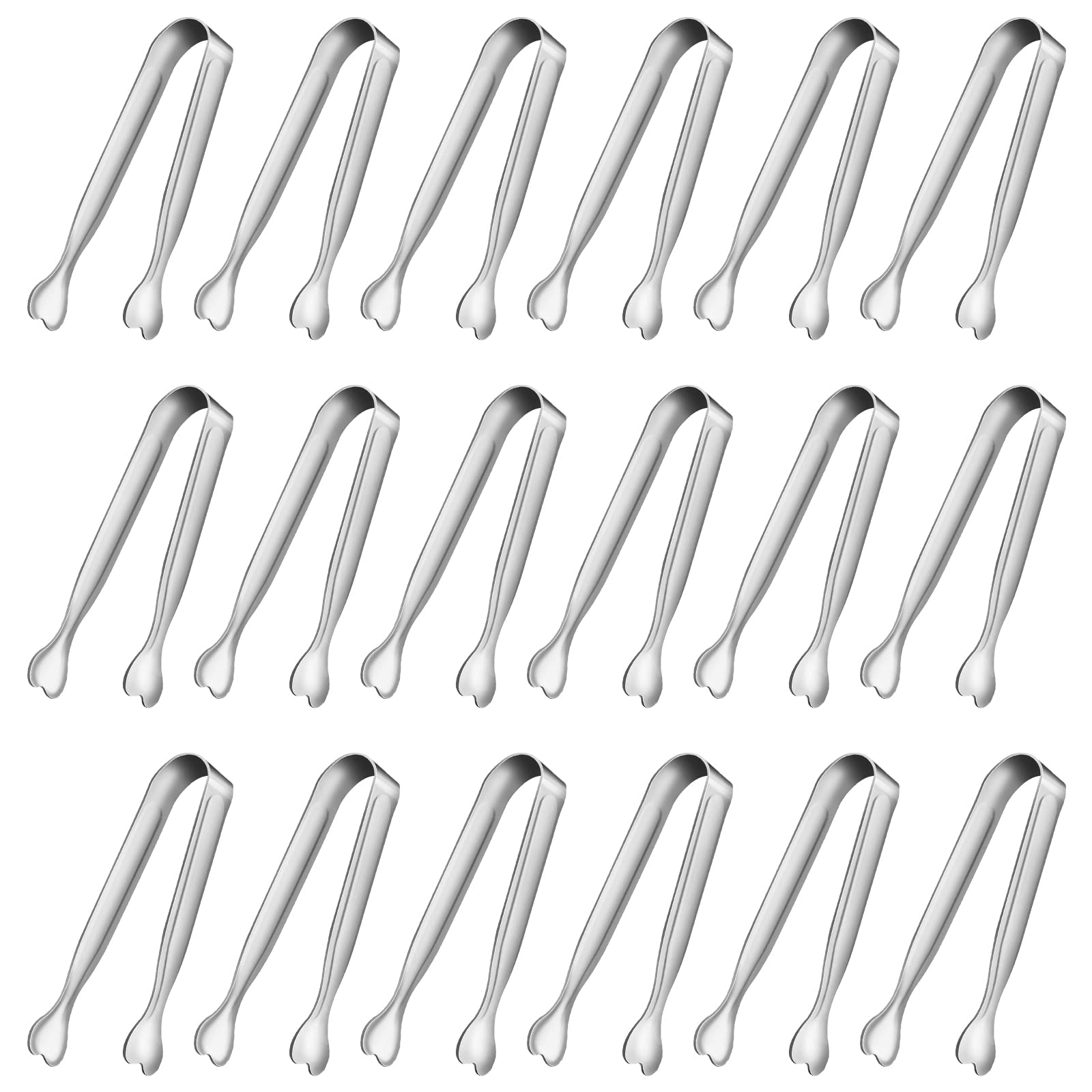 Mini Serving Tongs, Anytrp 18-Packs Stainless Steel, 4.3inch, Kitchen / Appetizers Tongs for Coffee Bar, Tea / Desserts Party, Sugar and Ice Bucket