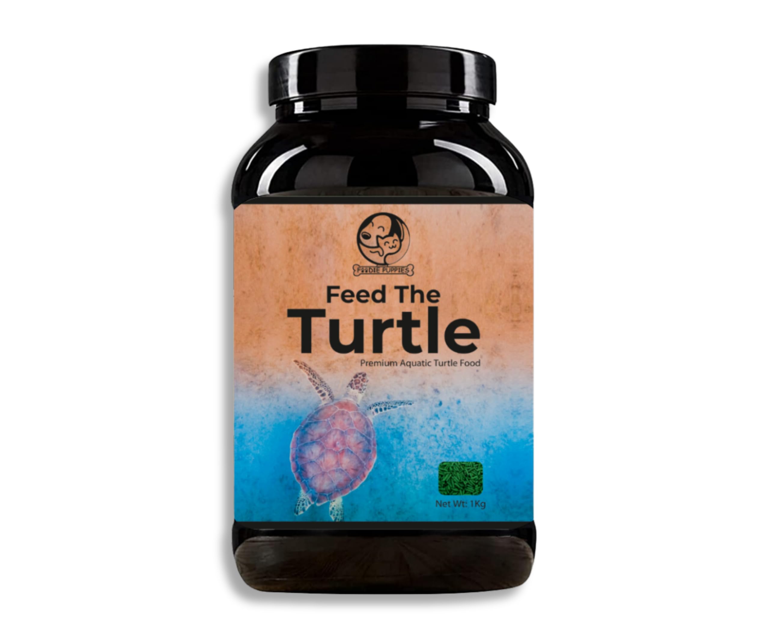 Foodie Puppies Turtle Food - (Container- 1Kg) Spirulina Added Premium Aquatic Nutrition for Optimal Growth and Health, Essential Diet for Turtle Wellness