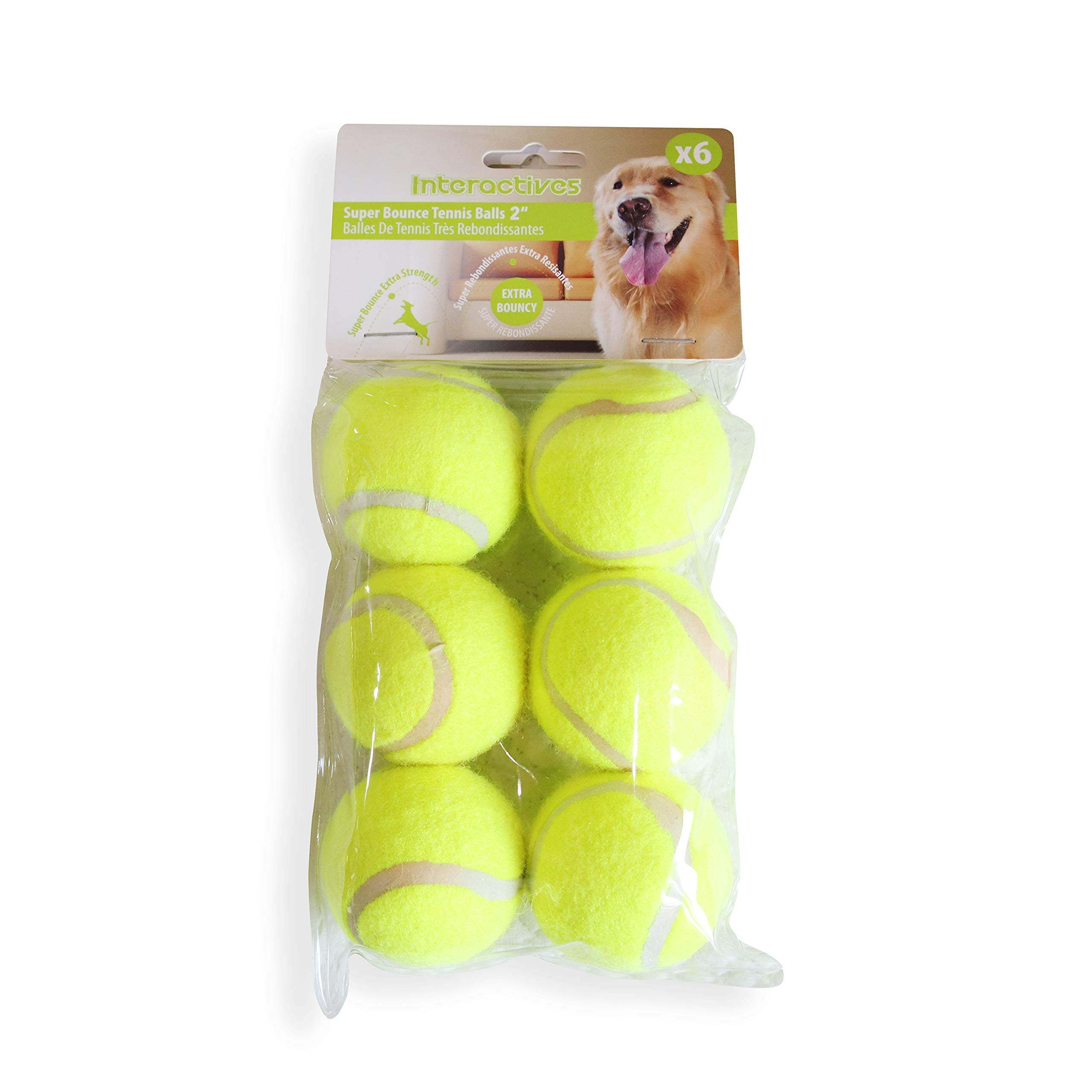 Pet Prime Dog Tennis Ball Toys 6 PCS 1.85" Mini Tennis Ball for Automatic Ball Launcher Use