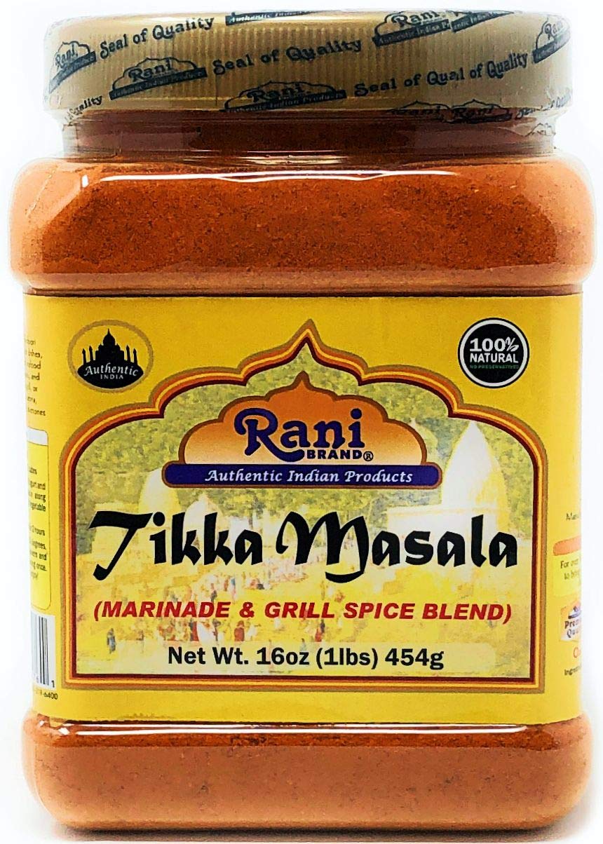 Rani Tikka Masala Indian 7-Spice Blend 16oz (1lb) 454g PET Jar ~ All Natural | Salt-Free | Vegan | No Colors | Gluten Friendly | NON-GMO | Indian Origin