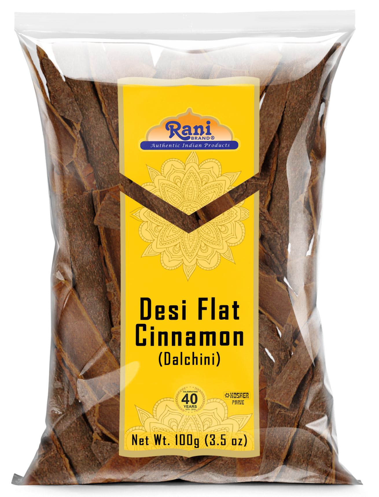 Rani Desi (Dalchini) Flat Cinnamon 3.5oz (100g) ~ All Natural | Vegan | Gluten Friendly | NON-GMO | Indian Origin