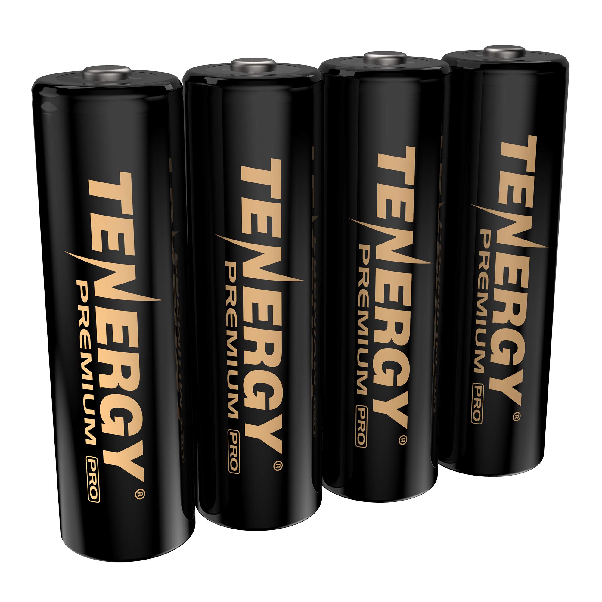 TenergyPremium Pro High Capacity Rechargeable AA Batteries, 2800mAh NiMH AA, Pack of 4 Rechargeable Batteries