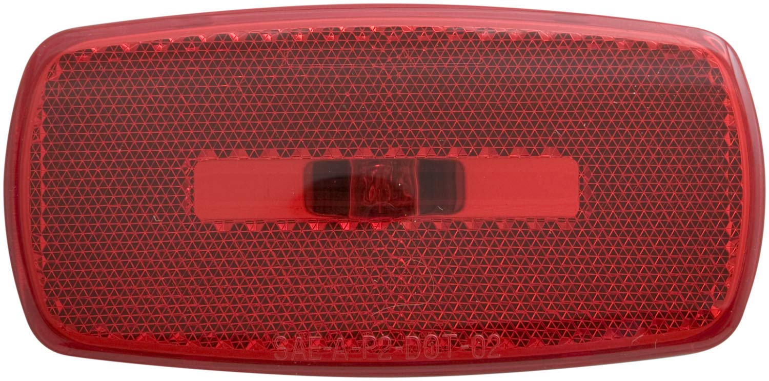 Optronics MC32RBS Mark Light Oval Black Base Red