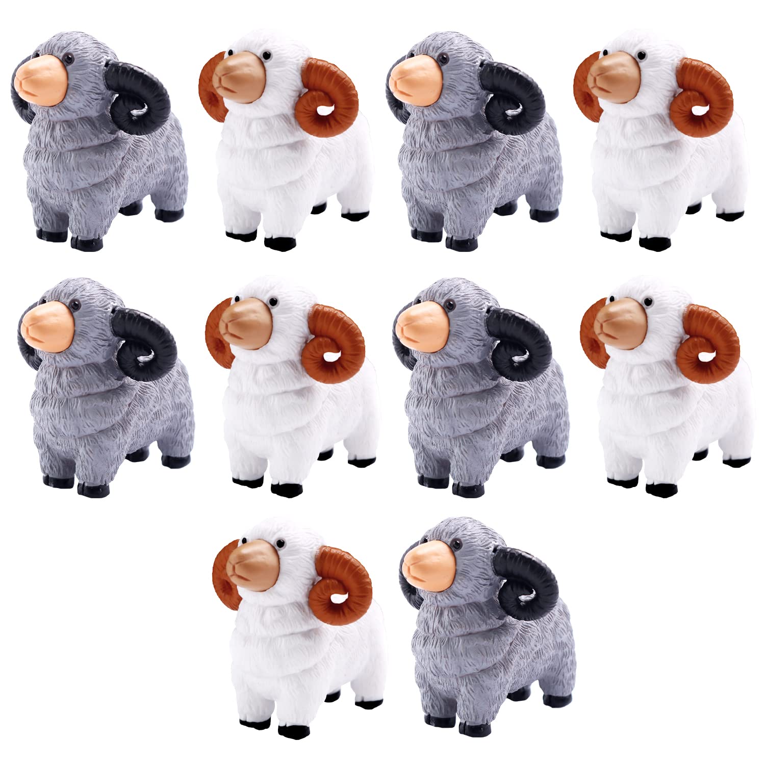 X Hot Popcorn10PCS Miniature Sheep Figurines Sheep Cake Topper Mini Animal Model for Fairy Garden Decoration