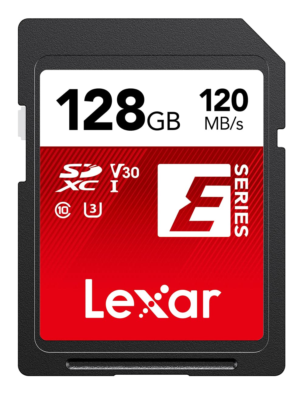 Lexar SD Card 128GB, SDXC UHS-I Flash Memory Card, Up to 120MB/s Read, Up to 45MB/s Write, U3, V30, C10, Full-HD and 4K UHD (LSDESXX128G-BNNNG)