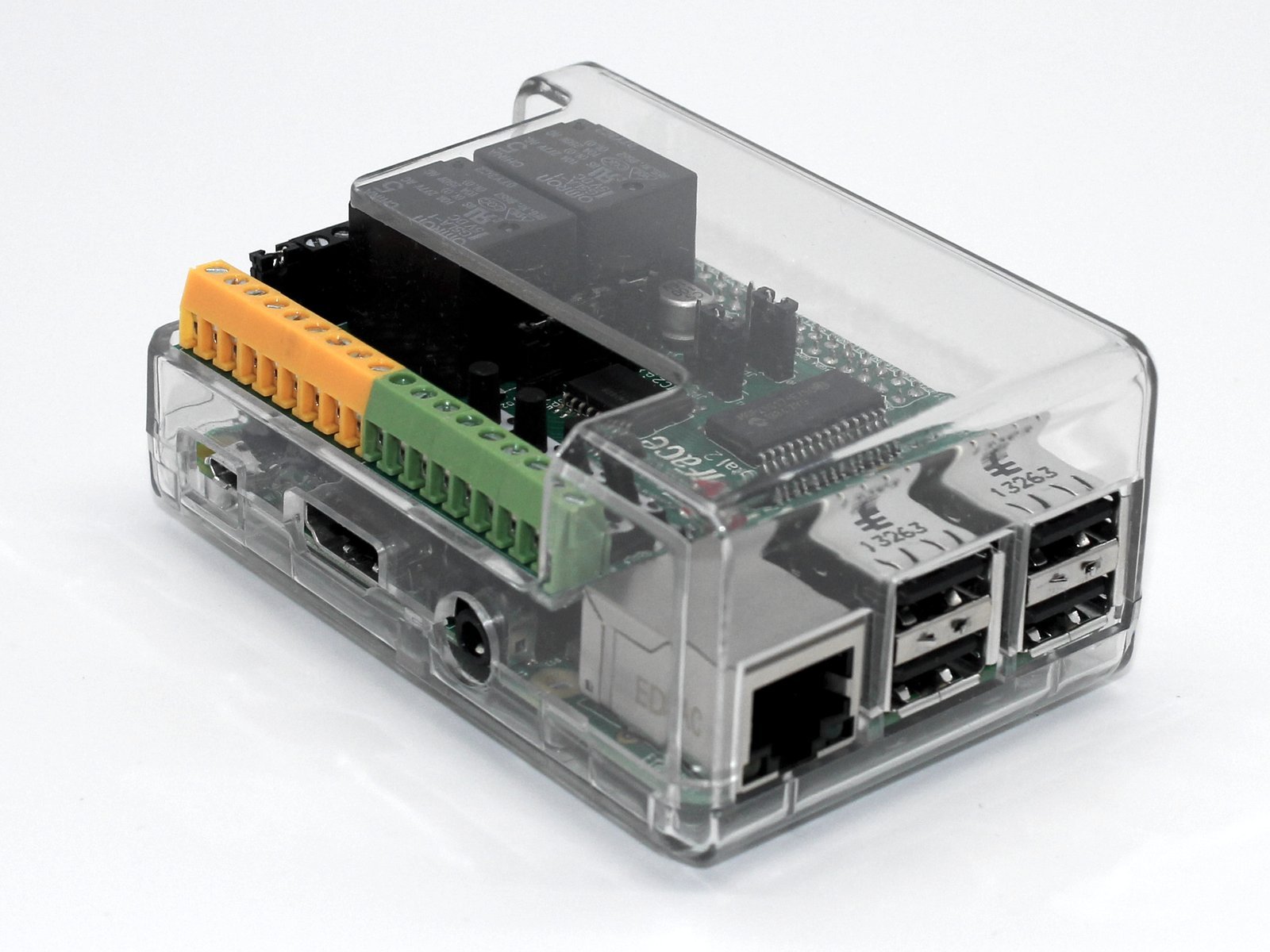 sb components Raspberry Pi 3 Model B and PiFace Digital 2 Case/Enclosure/Box - (Clear Transparent)