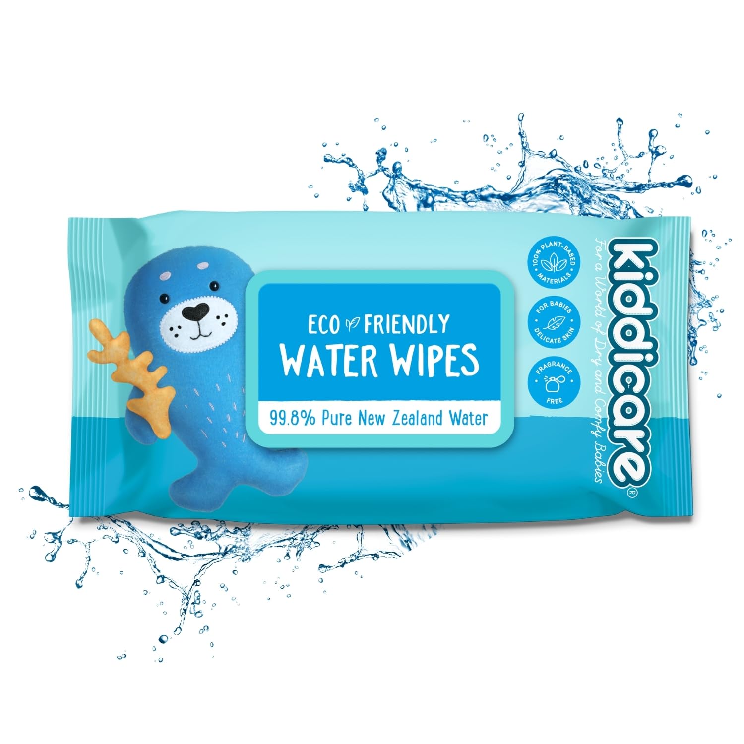 KiddicareEco-Friendly Pure Water Baby Wipes, Soft Cleansing Baby Wipes, Wet Wipes, Premium Baby Wipes, Wipes for Baby's, Extra Soft & Tick, Gentle Baby Wipes, No Alcohol, 70 Wipes (Pack of 1)