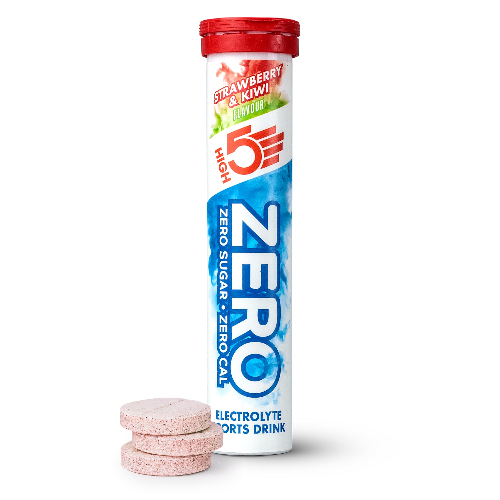 HIGH5 ZERO Electrolyte Tablets | Hydration Tablets Enhanced with Vitamin C | 0 Calories & Sugar Free | Boost Hydration, Performance & Wellness | Strawberry & Kiwi, 20 Tablets (20x, Pack of 1)