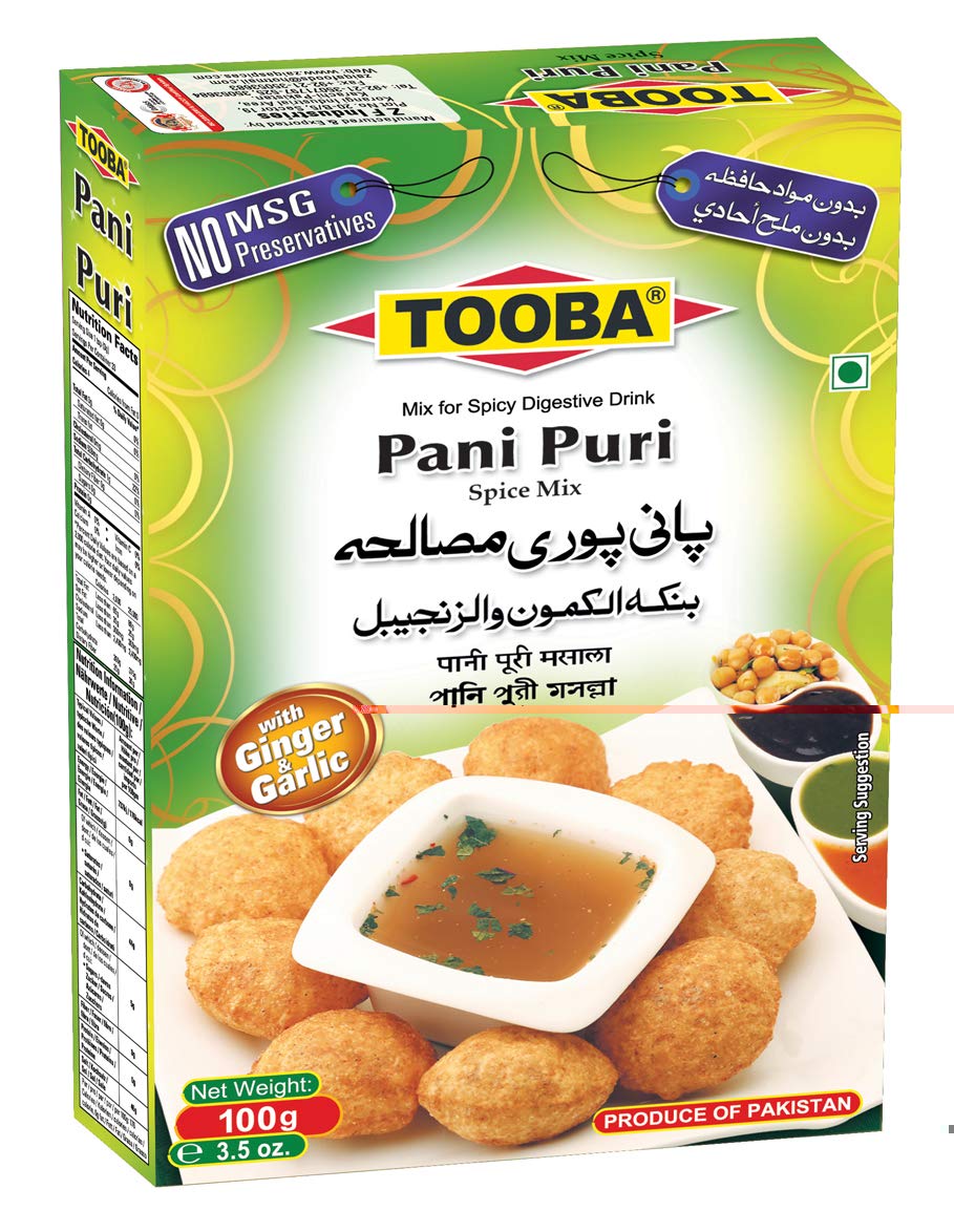 TOOBA PANI Puri Spice Mix Spicy |Great Flavour| (50G 2 Packs)100G