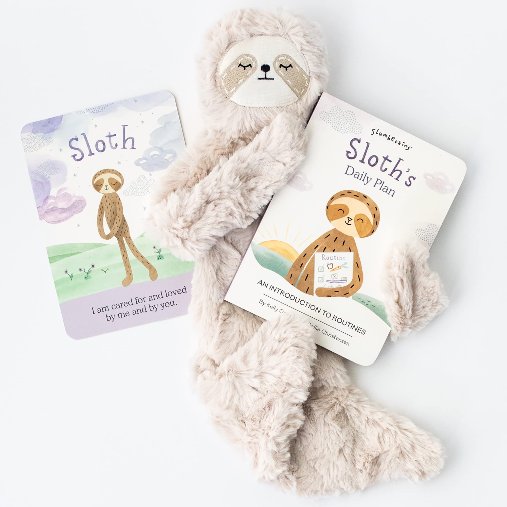 Slumberkins Snuggler & Board Book | Promotes Routines, Relaxation & Coping Skills | Social Emotional Learning Tools for Ages 0+ (Sloth)