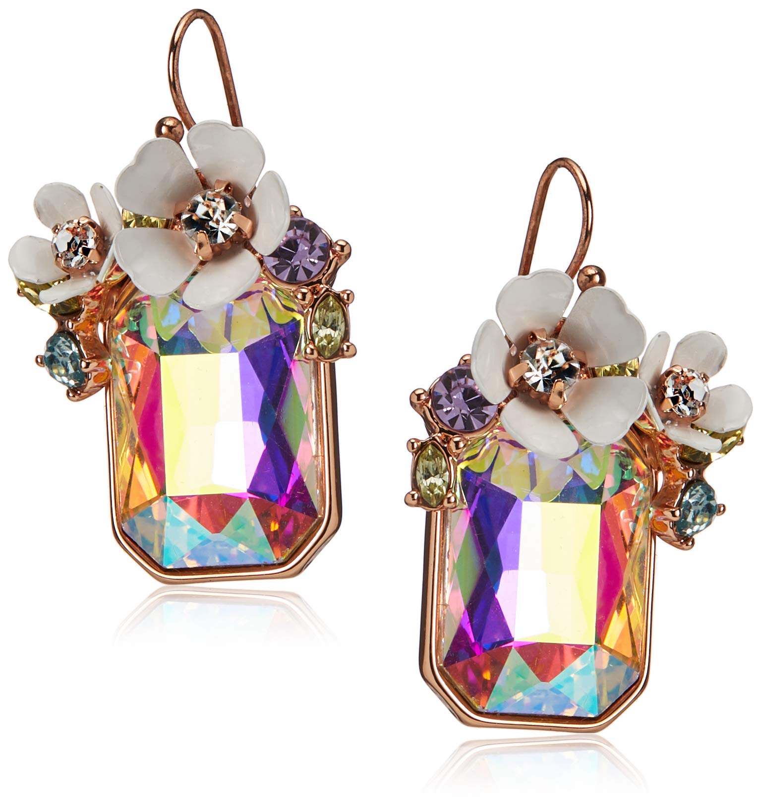 Betsey JohnsonFlower Cluster Stone Drop Earrings