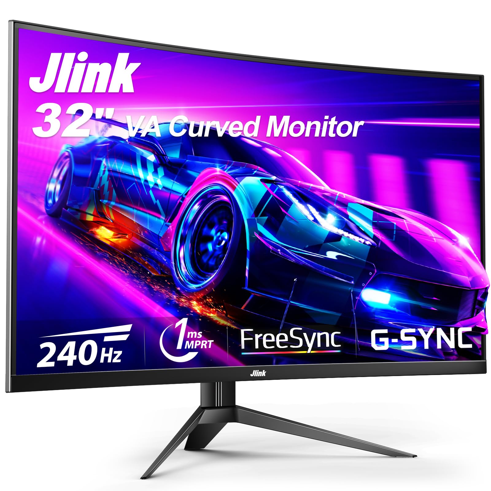 32-Inch Curved Gaming Monitor up to 240Hz,1080P Computer Monitor 1500R/1ms(MPRT)/Low Blue Light,Frameless PC Monitor with HDMI DisplayPort, Freesync & G-sync Compatible, Tiltable/VESA Mountable