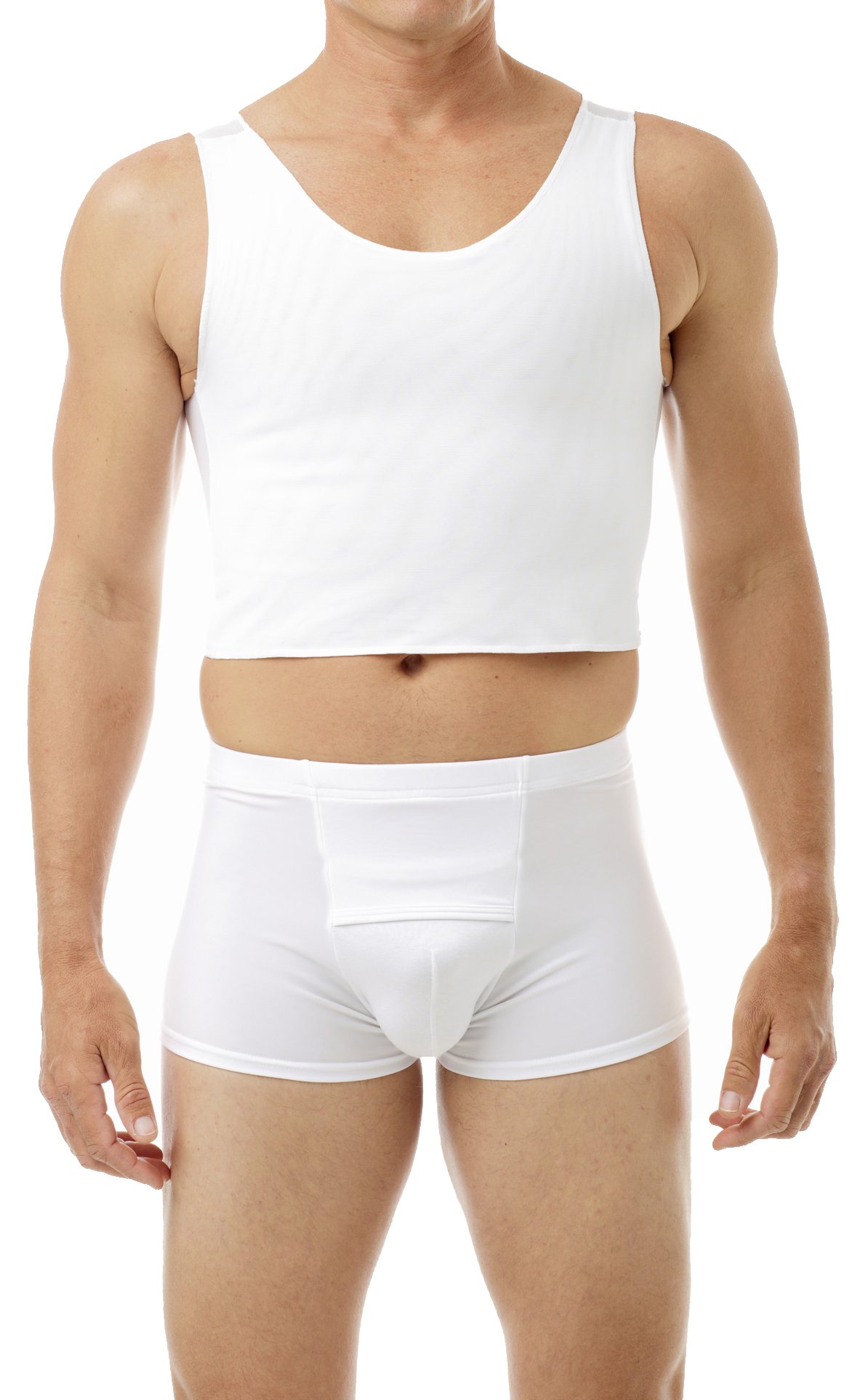 UnderworksMedium 34-36 inch Chest, White : Underworks FTM Extreme Tri-Top Chest Binder Top 983